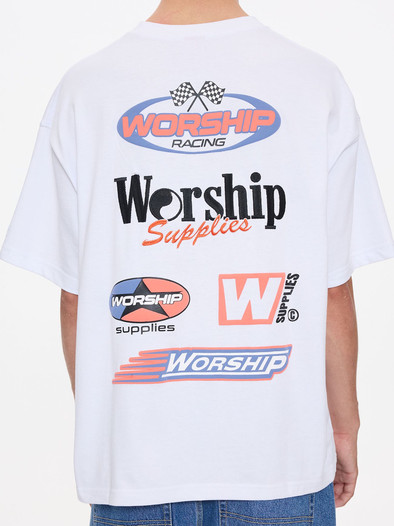 Pit Crew Oversize Tee - White