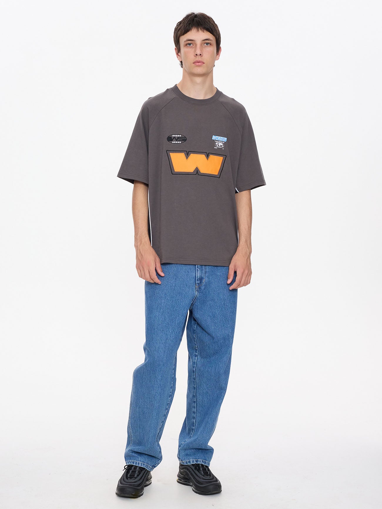 Kick Off Oversize Raglan Tee - Worn Black