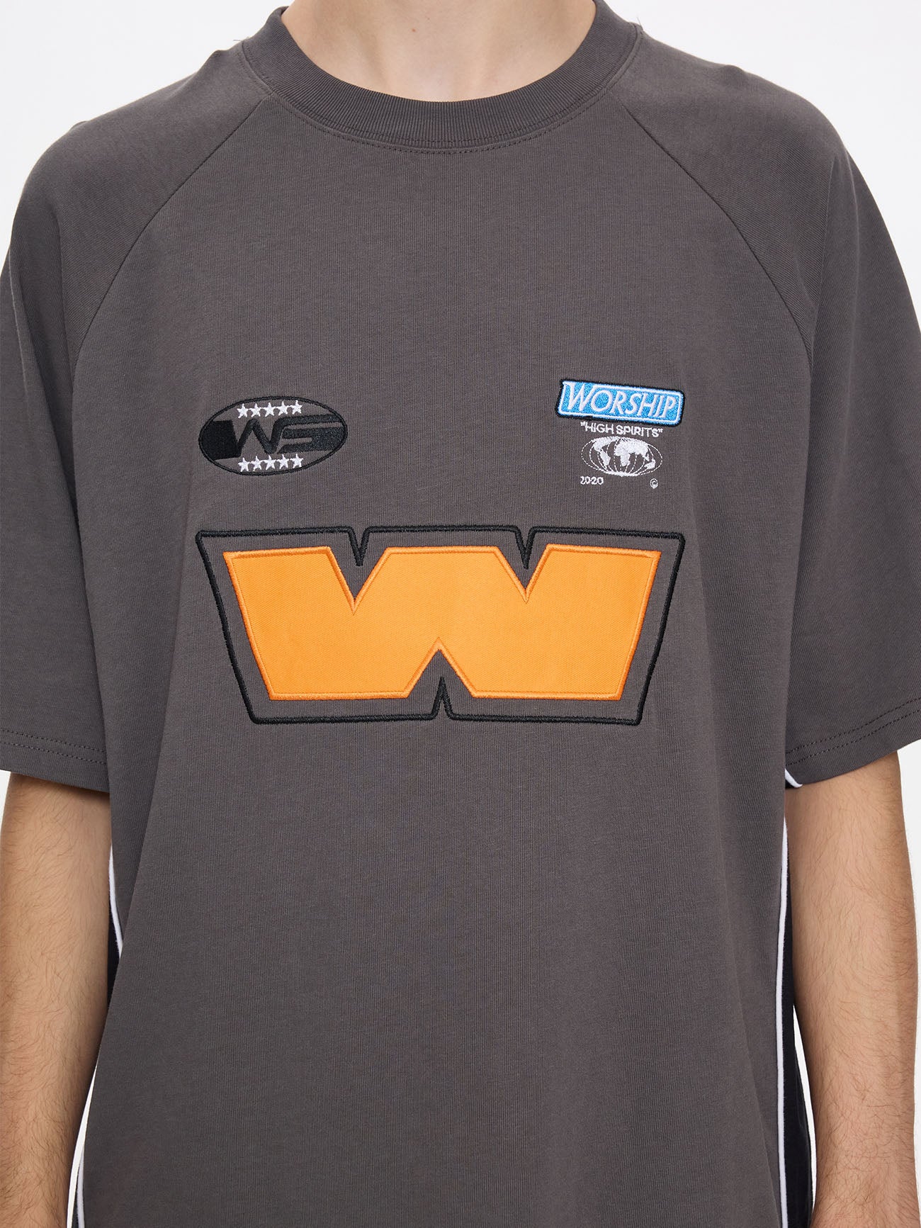 Kick Off Oversize Raglan Tee - Worn Black