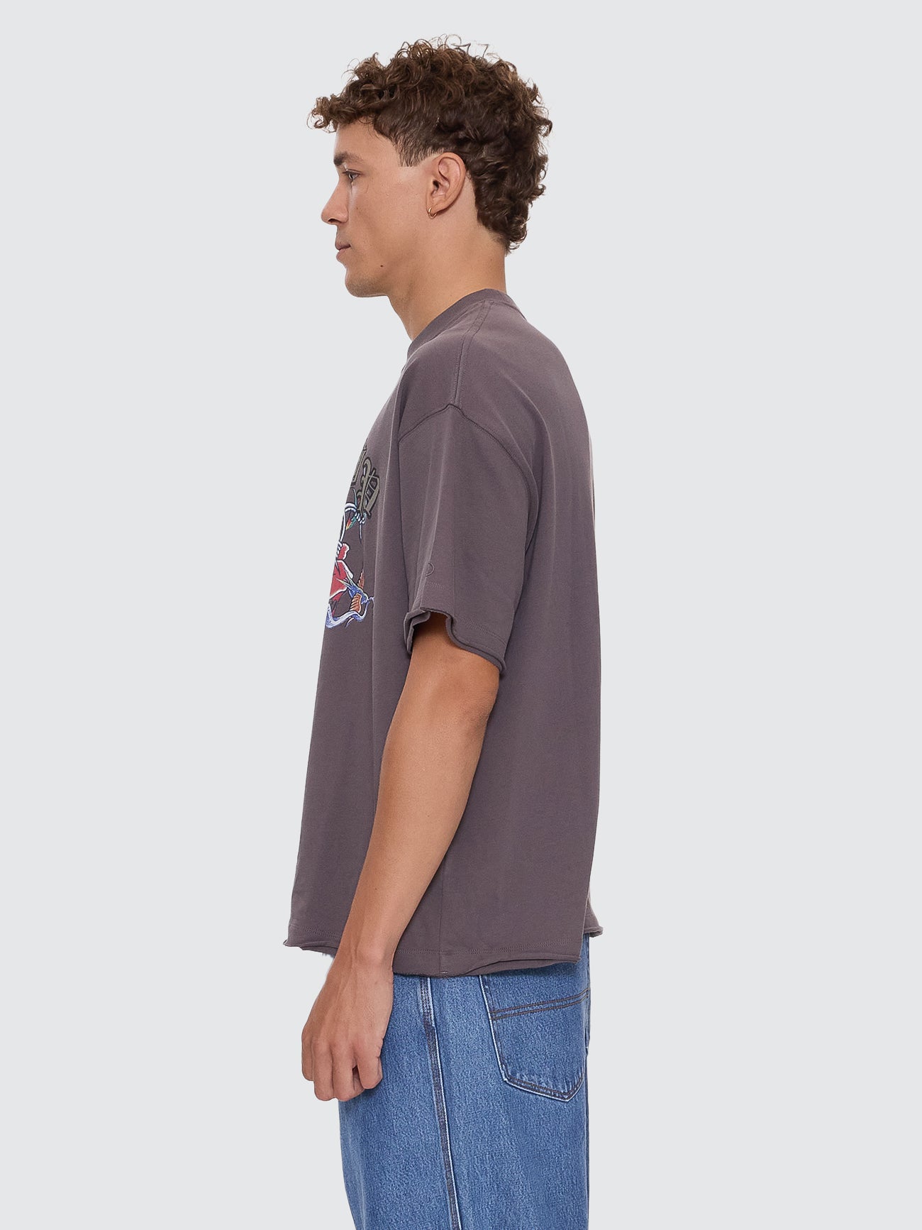 Ned Oversize Tee - Worn Black