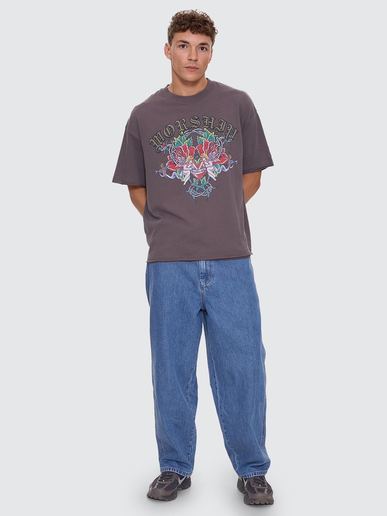 Ned Oversize Tee - Worn Black