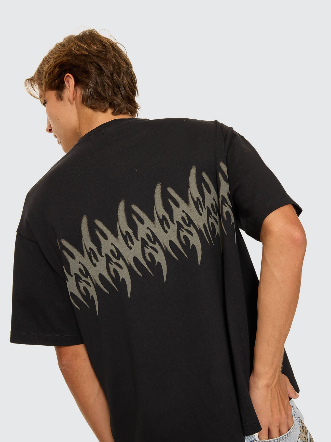 Ghosted Oversize Tee - Black
