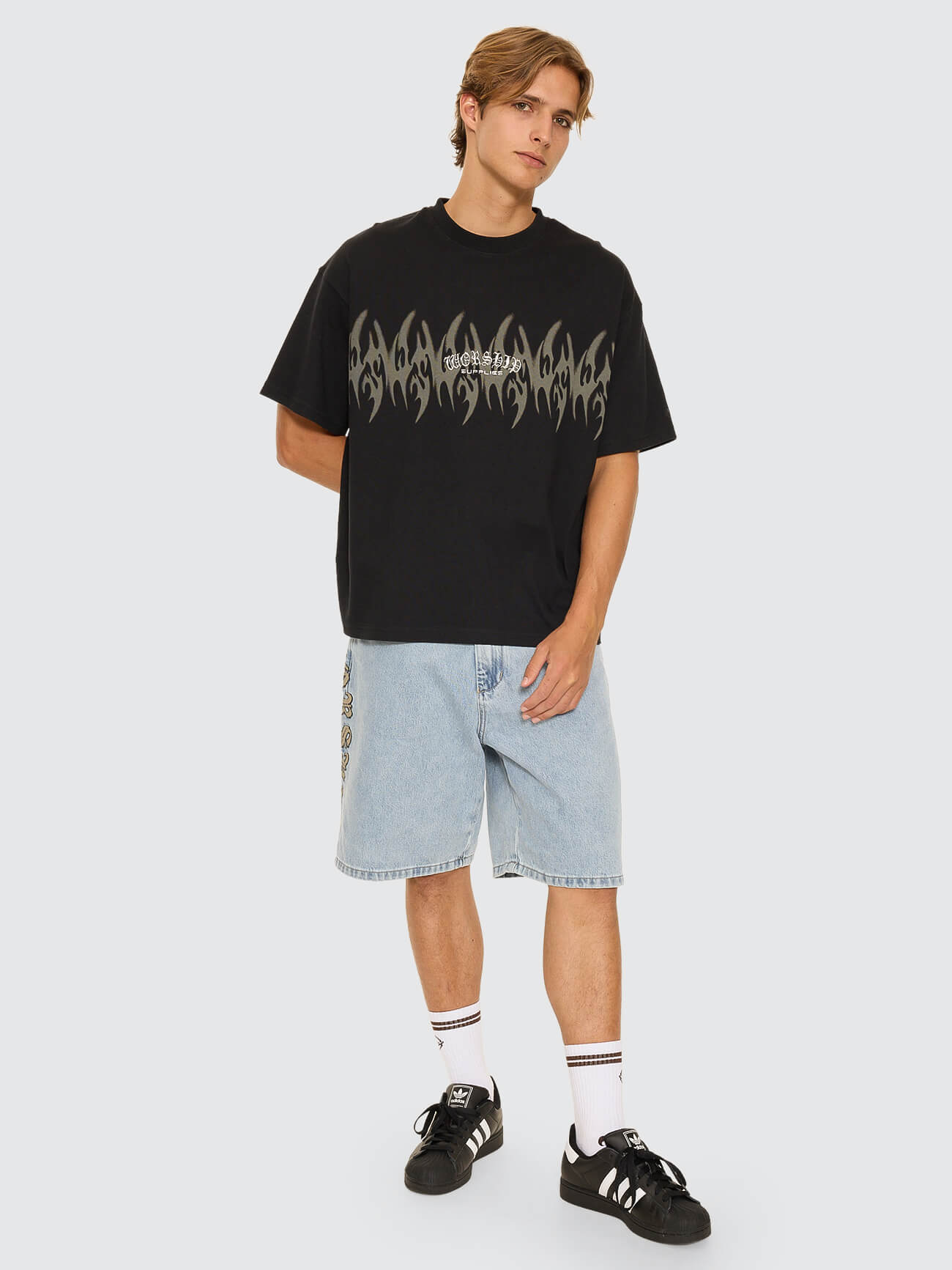 Ghosted Oversize Tee - Black