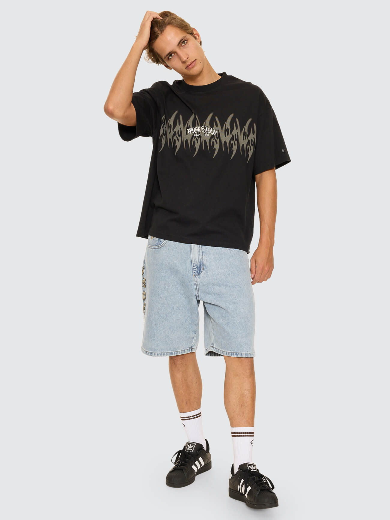 Ghosted Oversize Tee - Black