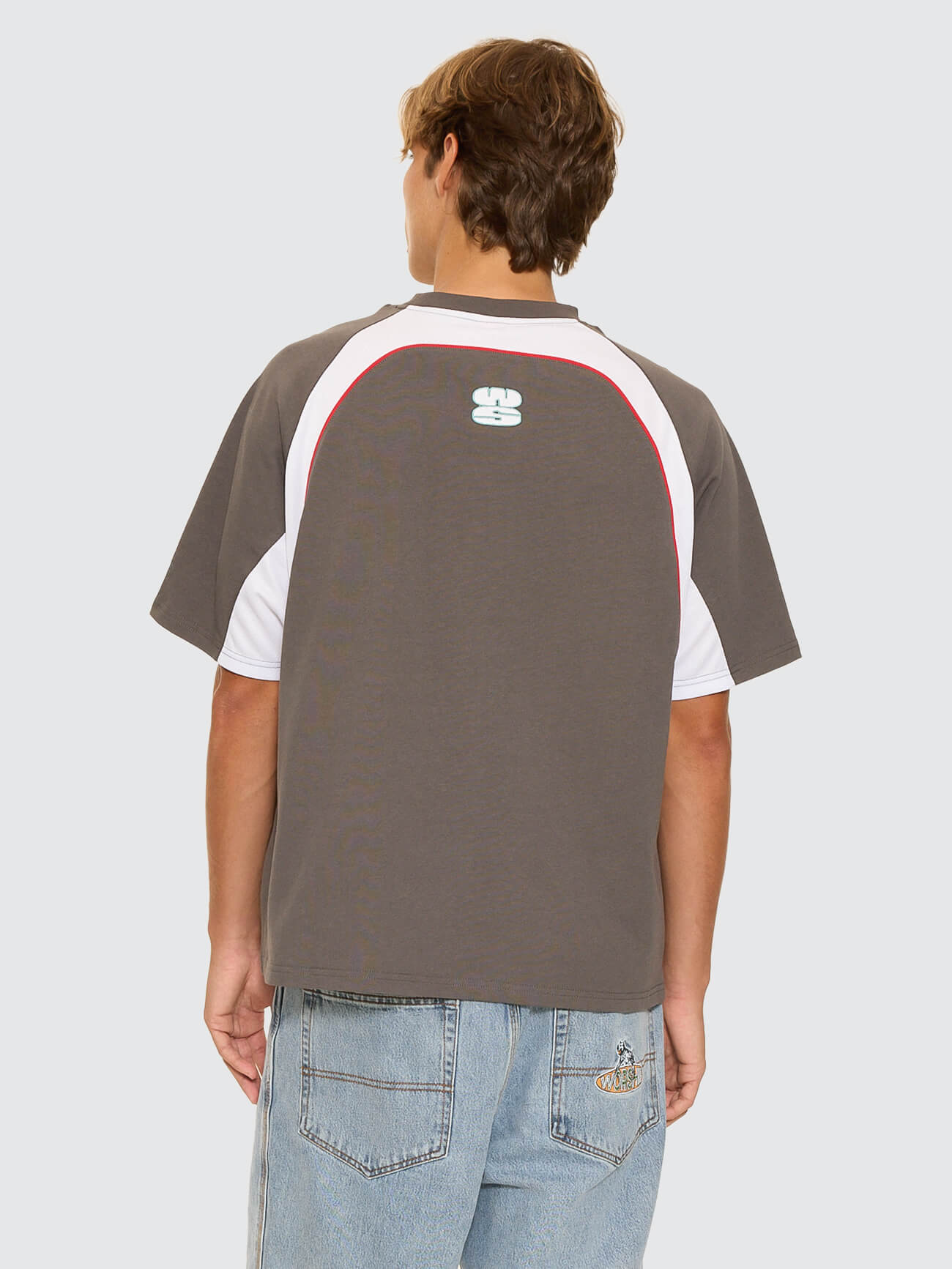 Burner Oversize Raglan Panel Tee - Worn Black