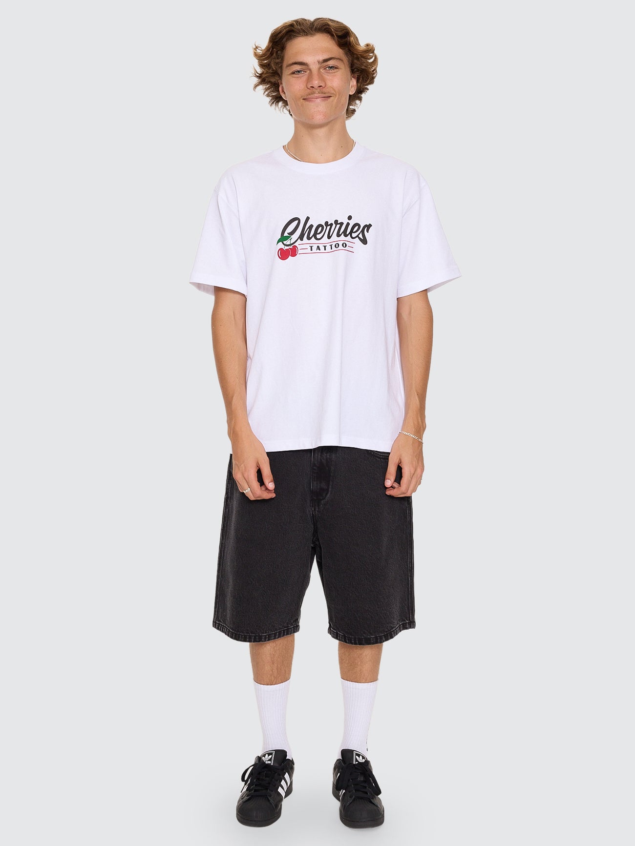 Cherries Tattoo Tee - White