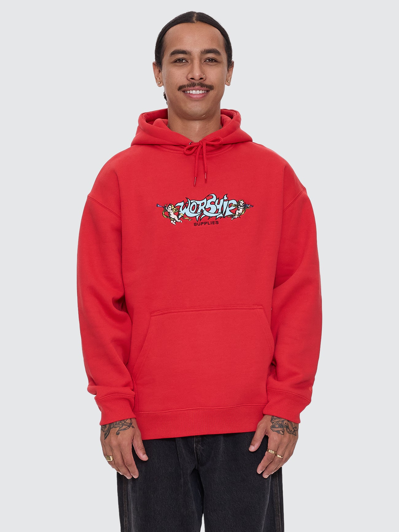 Herald Pull Over Hood - Lucky Red