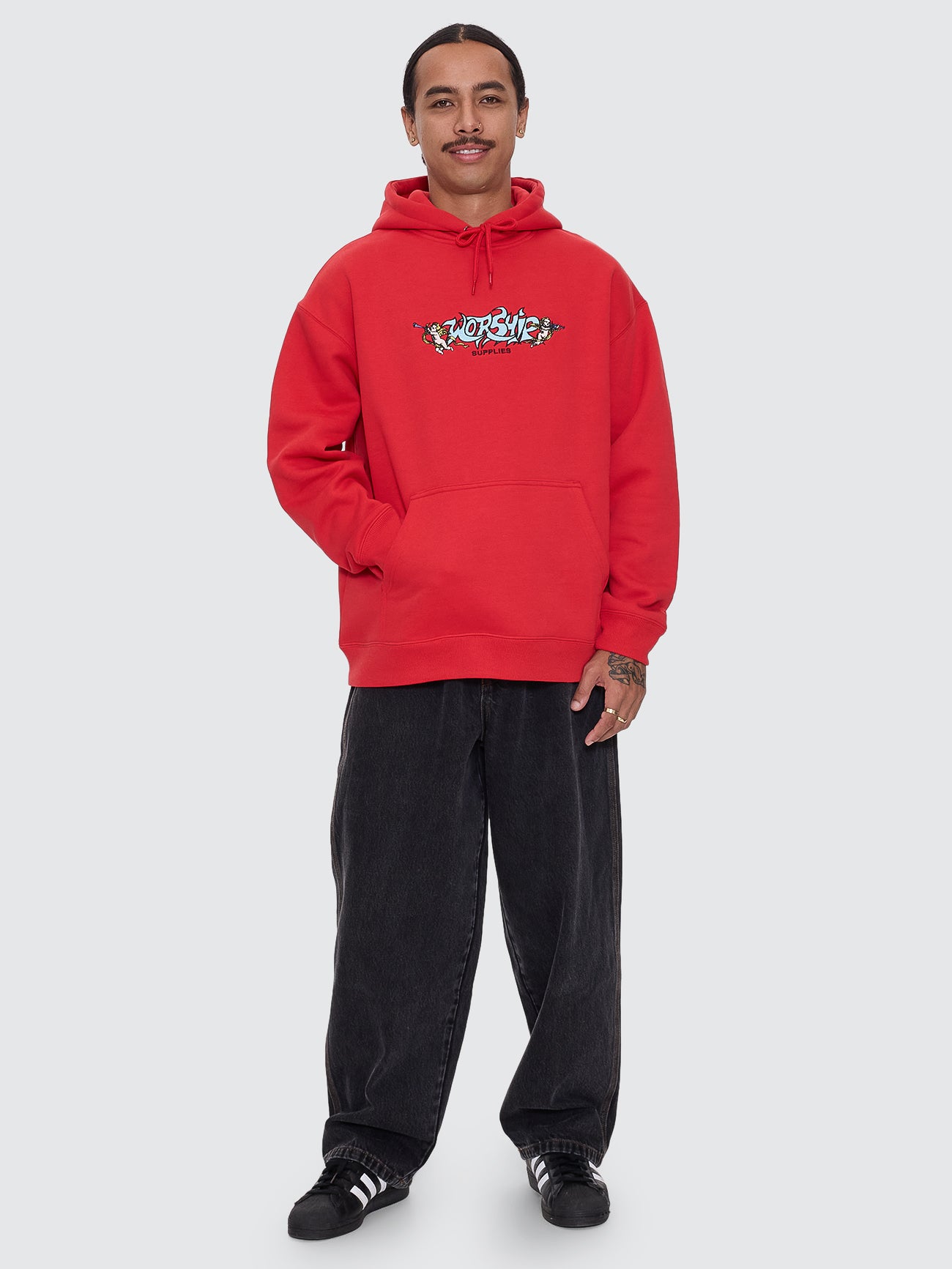 Herald Pull Over Hood - Lucky Red