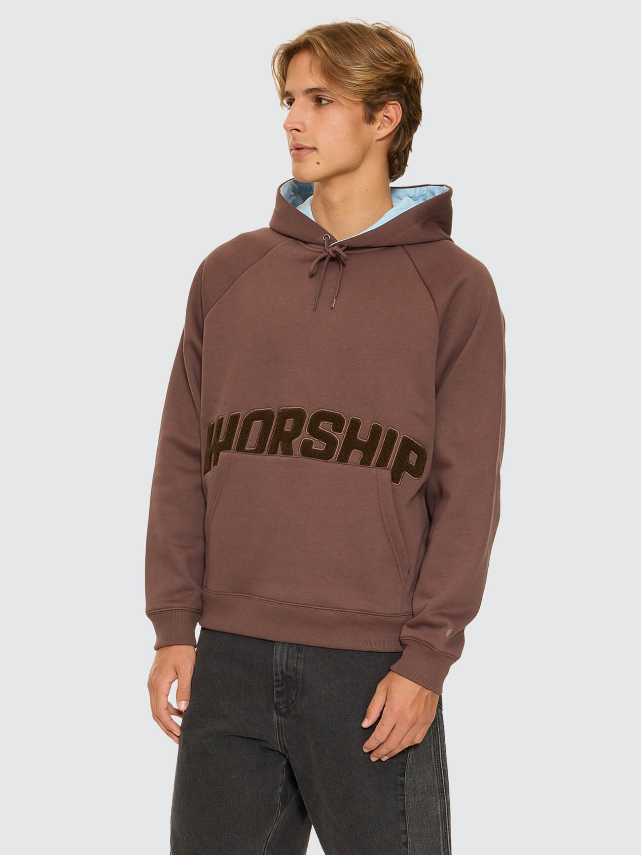 Ohfour Raglan Pullover Hood - Dark Choc Brown