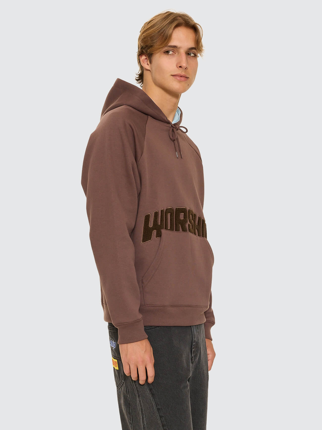 Ohfour Raglan Pullover Hood - Dark Choc Brown