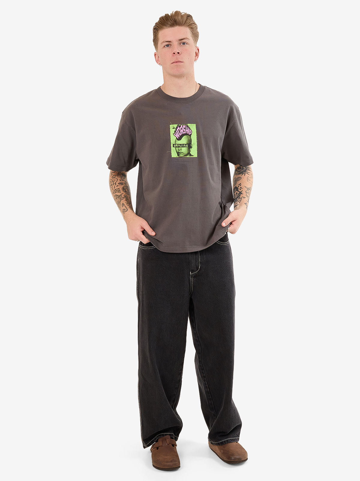 Lil Mo Tee - Worn Black