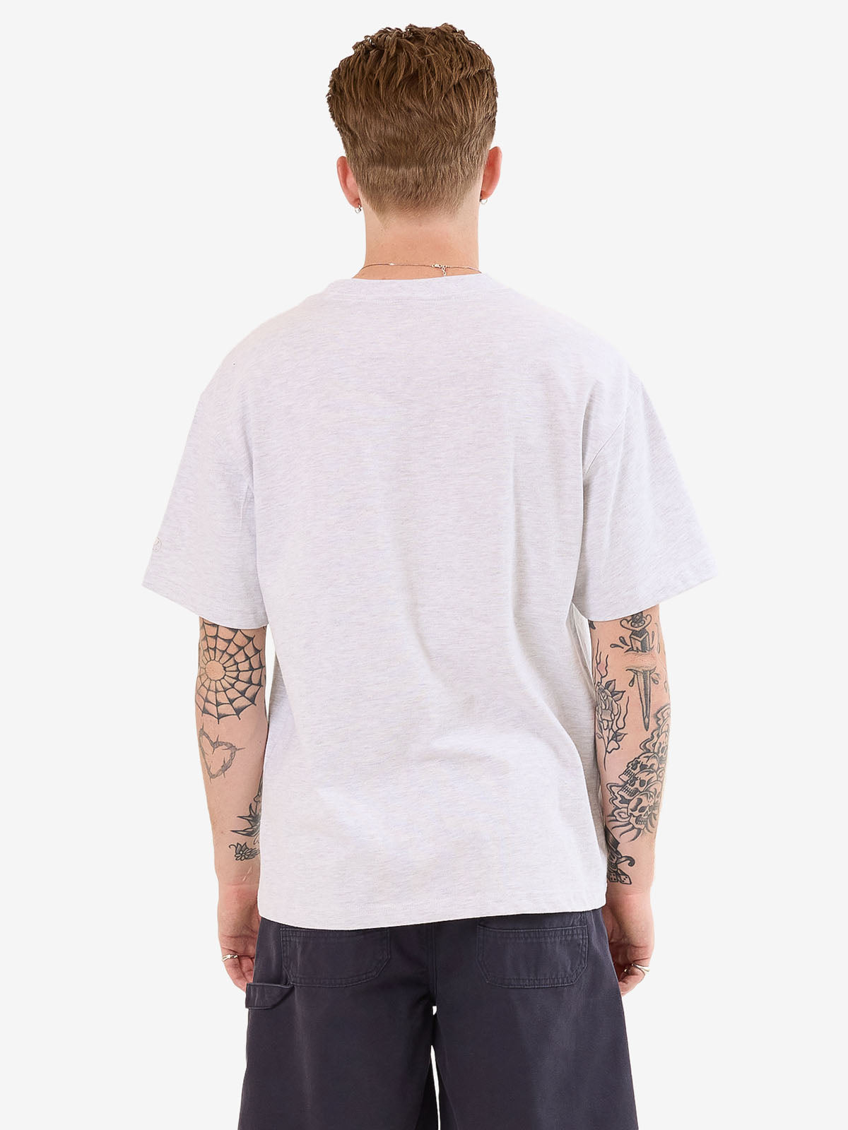 Smoko Tee - Snow Marle