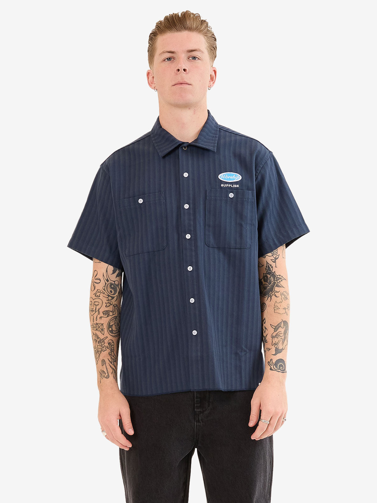 Observer Short Sleeve Shirt - Peacoat
