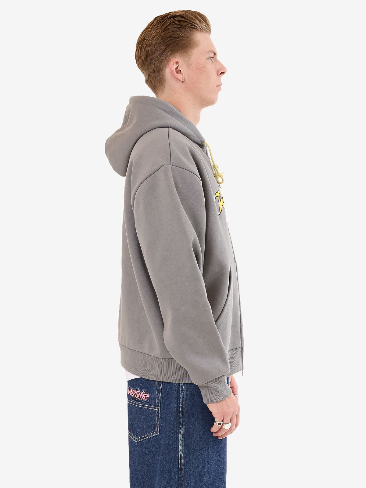 Vanity Zip Hood - Steel Grey