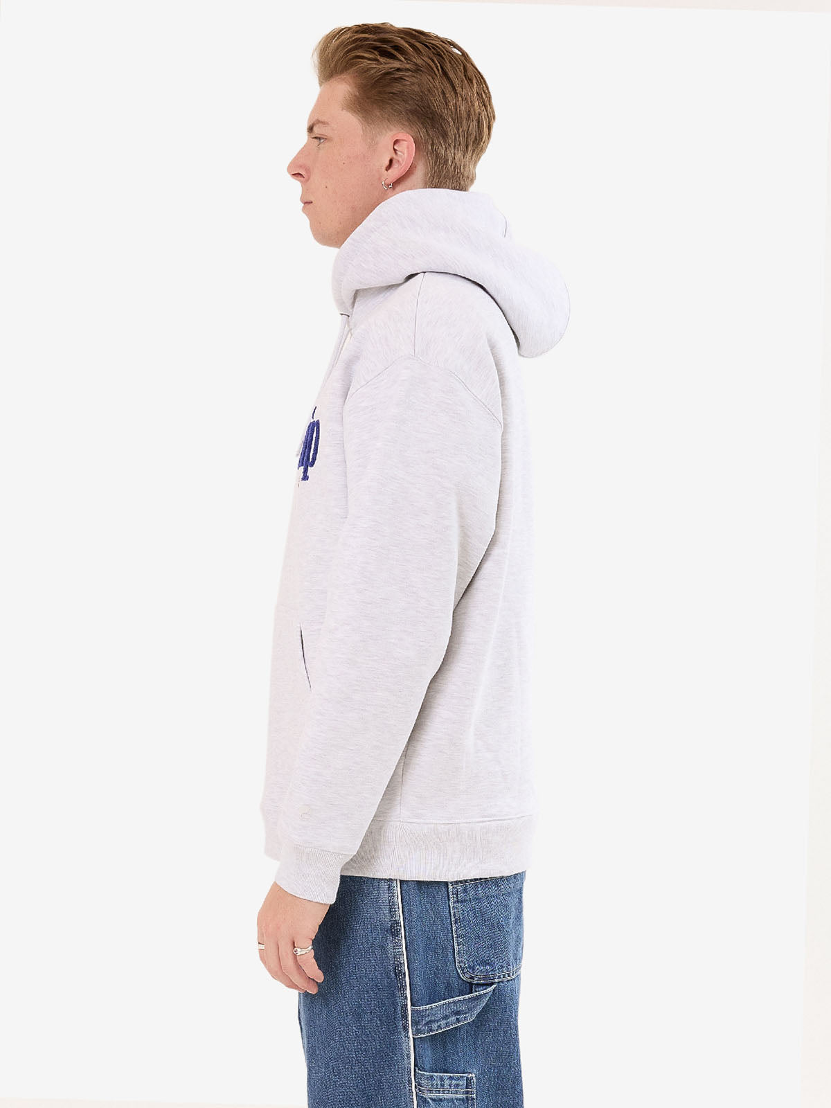 Smoko Fleece Hood - Snow Marle