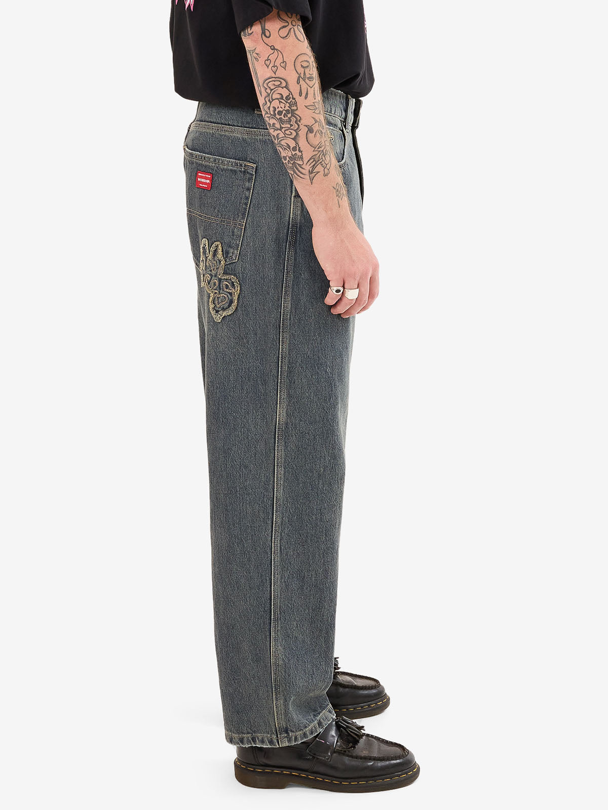 Heavy Heart Big Lounger Jean - Blasted Blue