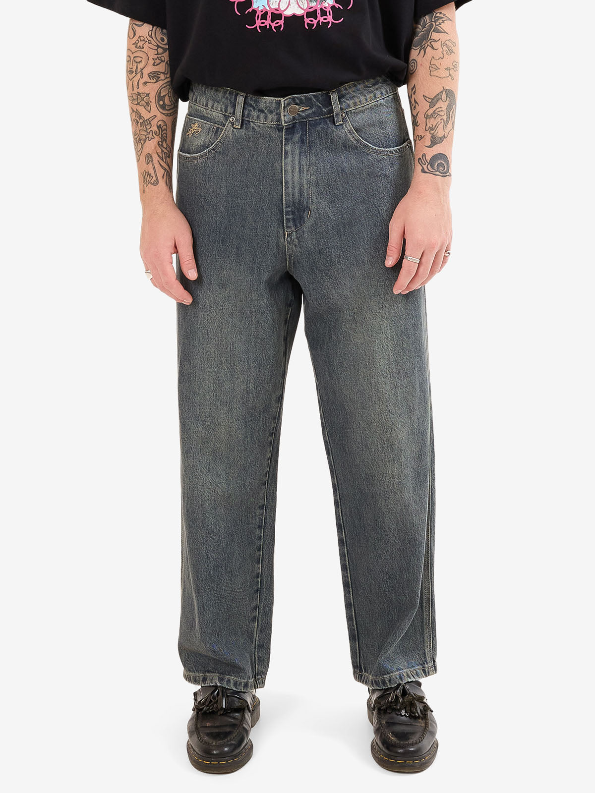 Heavy Heart Big Lounger Jean - Blasted Blue