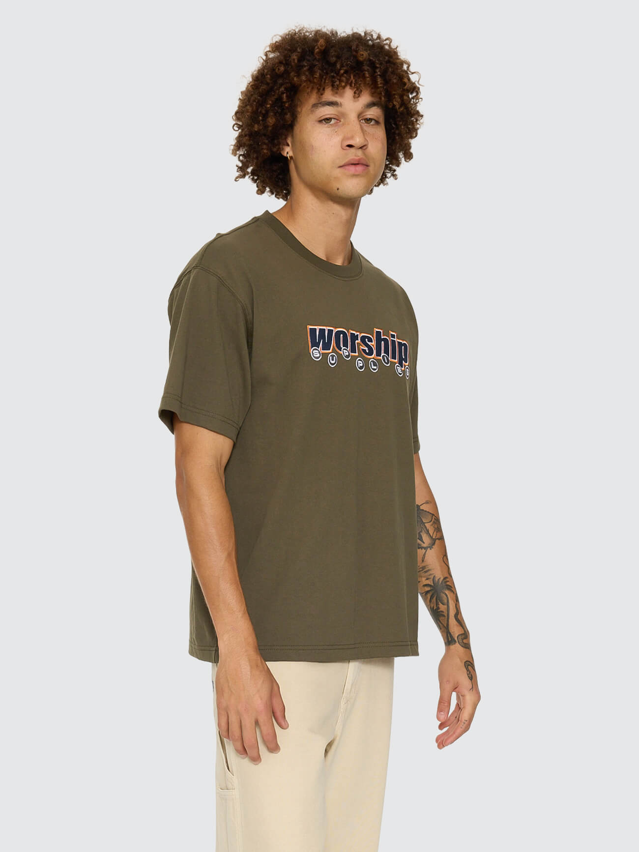 Line Stepper Tee - Grape Leaf XS