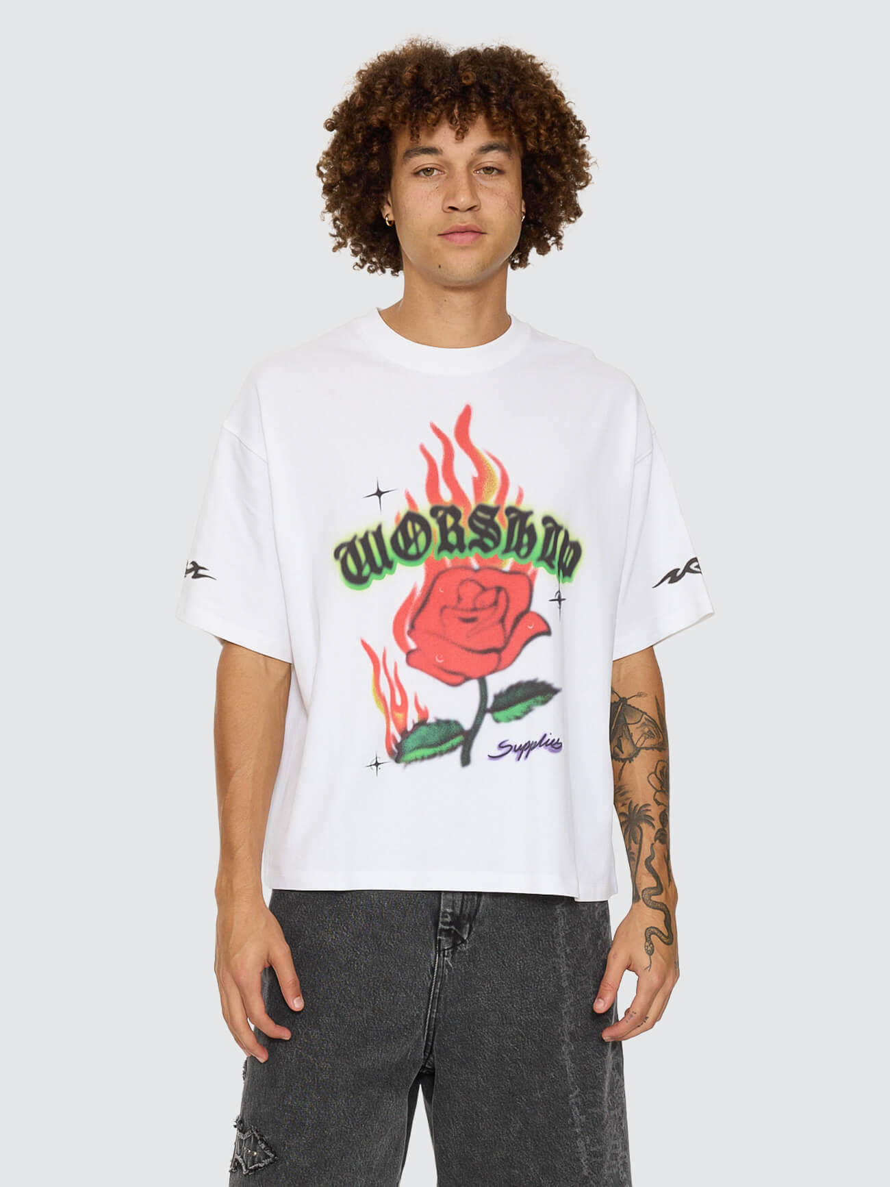 Anderson Box Crop Tee - White XS