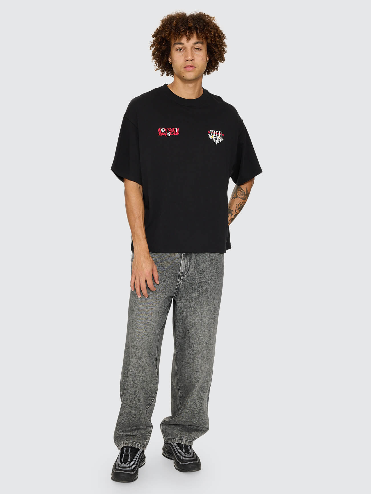 Fusion Box Crop Tee - Black XS