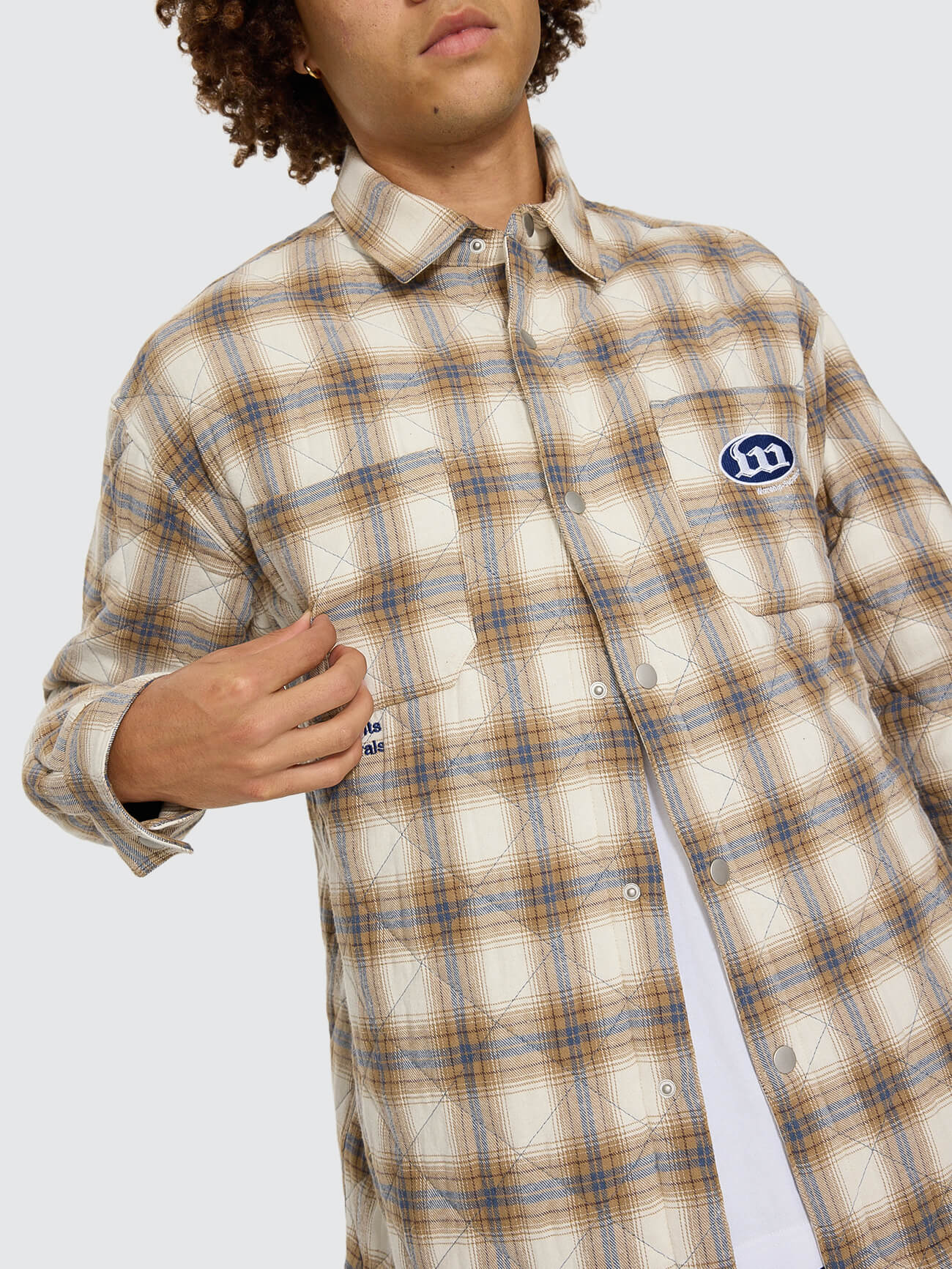 Morality Quilted Shacket - Tan XS