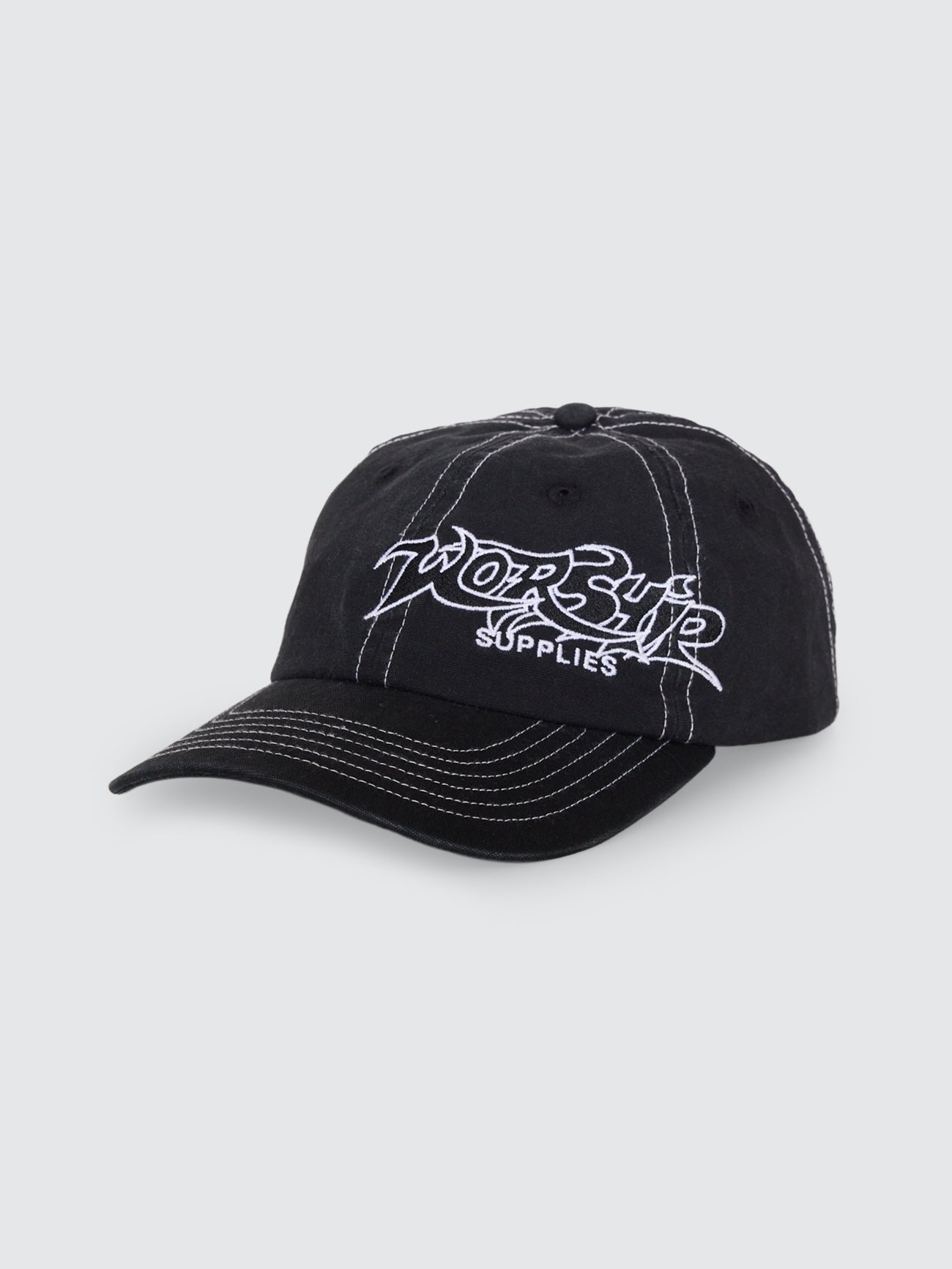 Spiker 6 Panel Cap - Washed Black