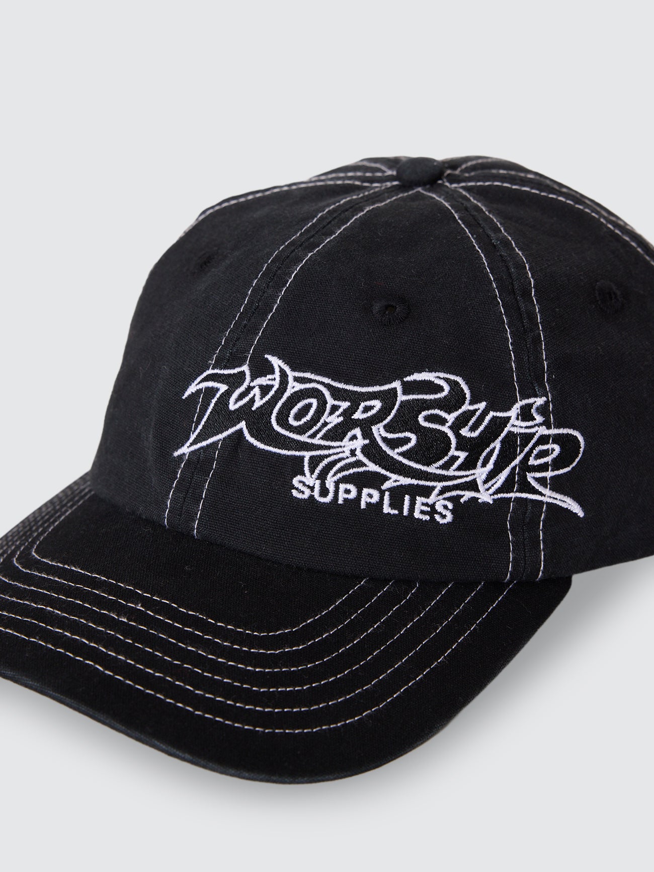Spiker 6 Panel Cap - Washed Black