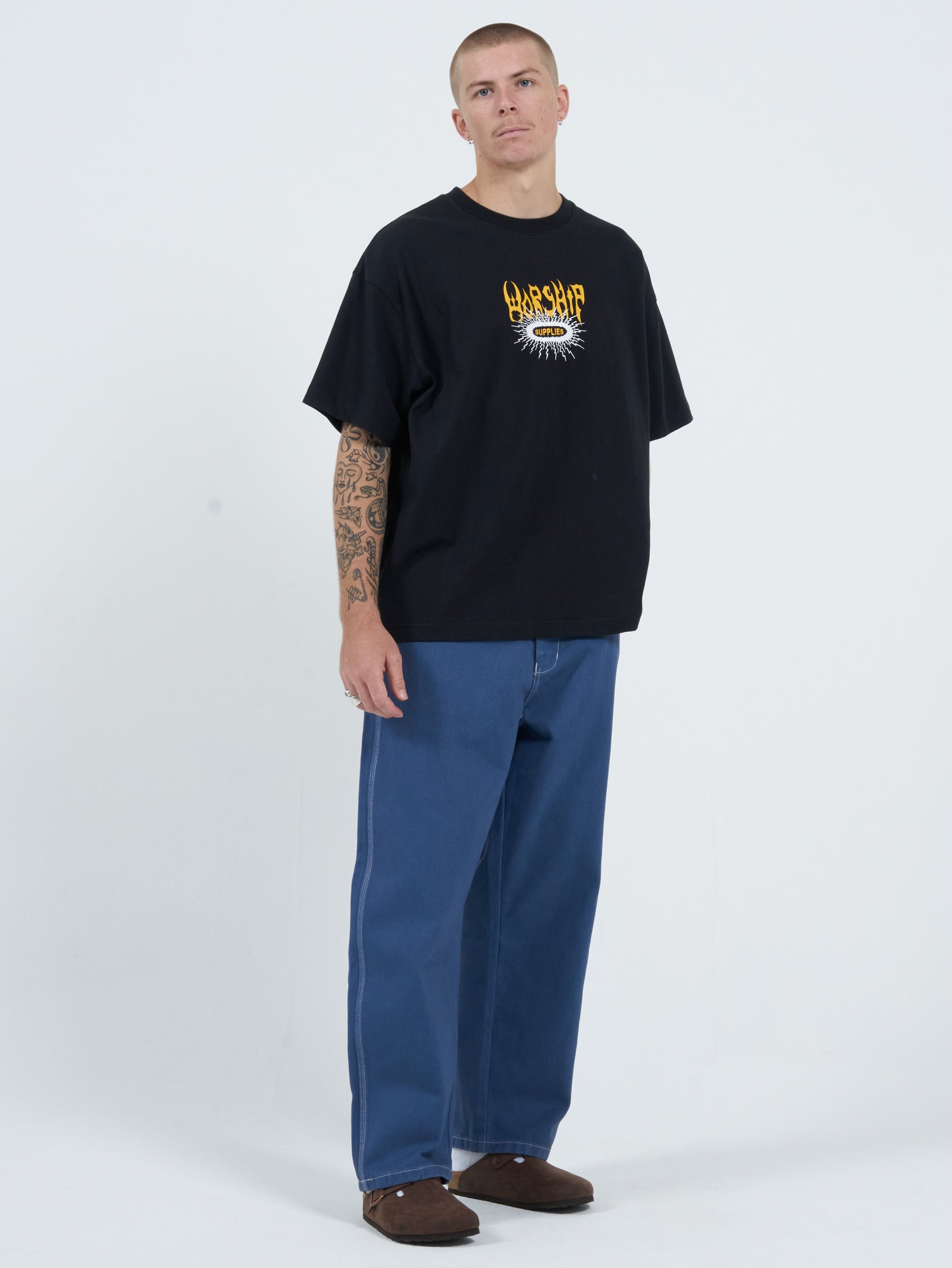 Tasty Rainbow Over Size Tee - Black