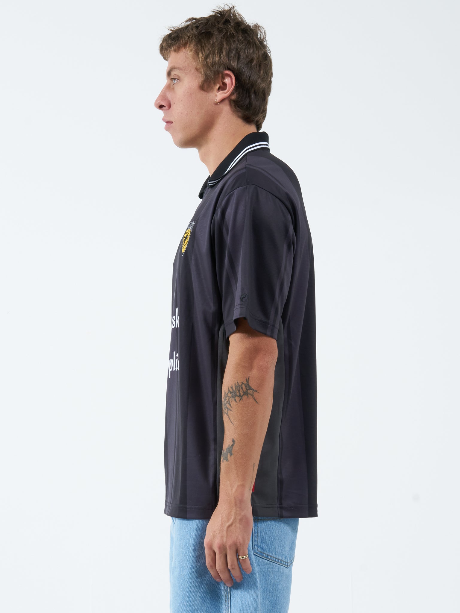 Hell Hole Football Jersey - Washed Black