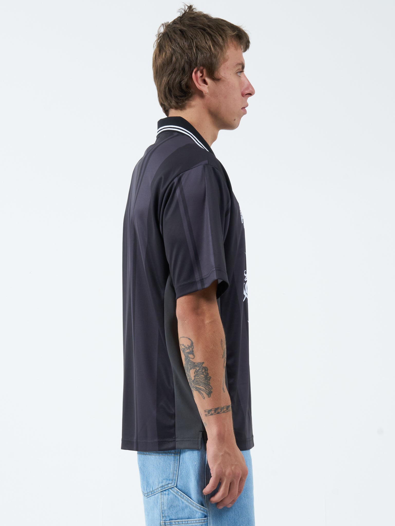 Hell Hole Football Jersey - Washed Black