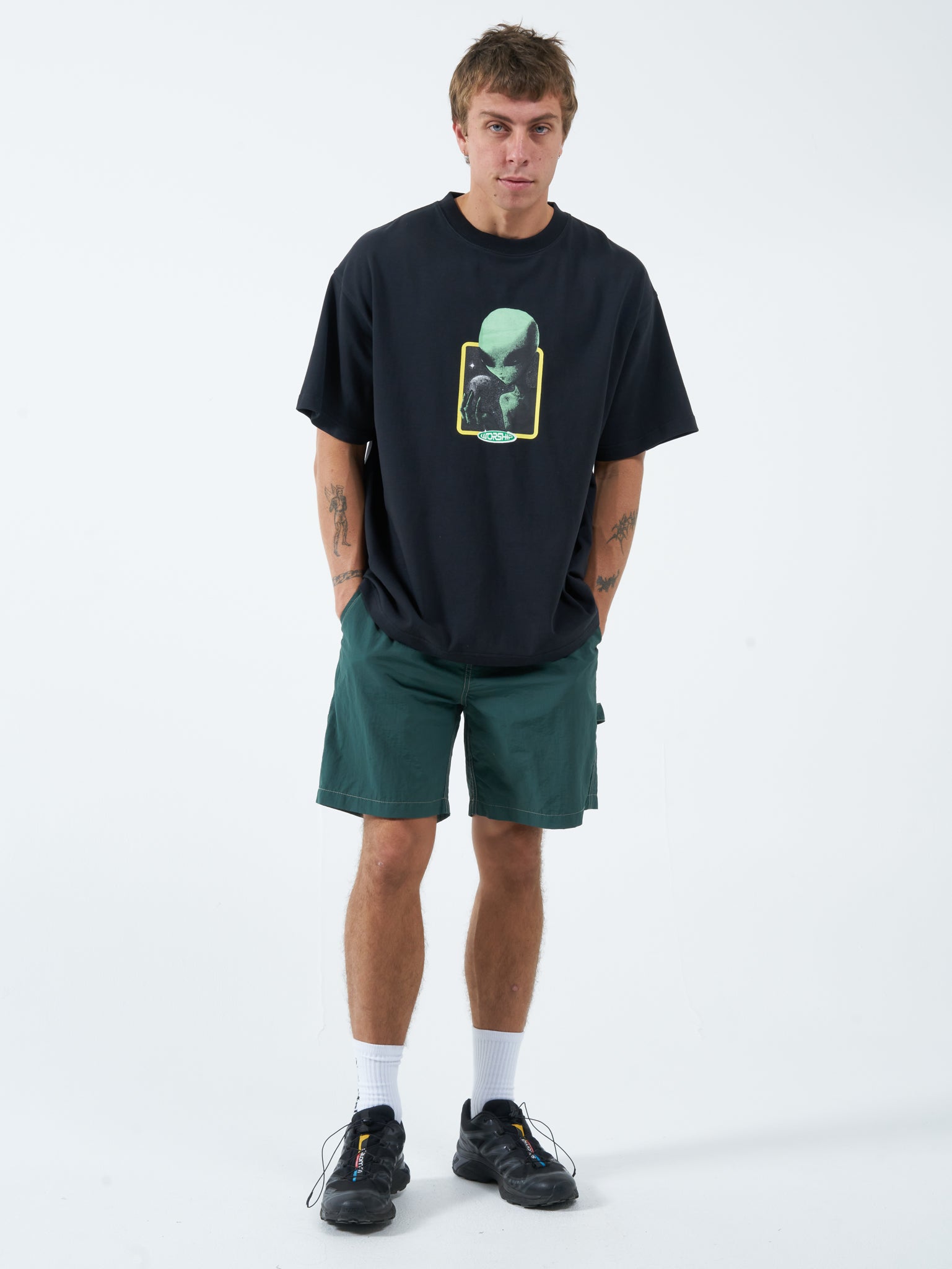 Lay Doubt Nylon Carpenter Short - Deep Lake Green