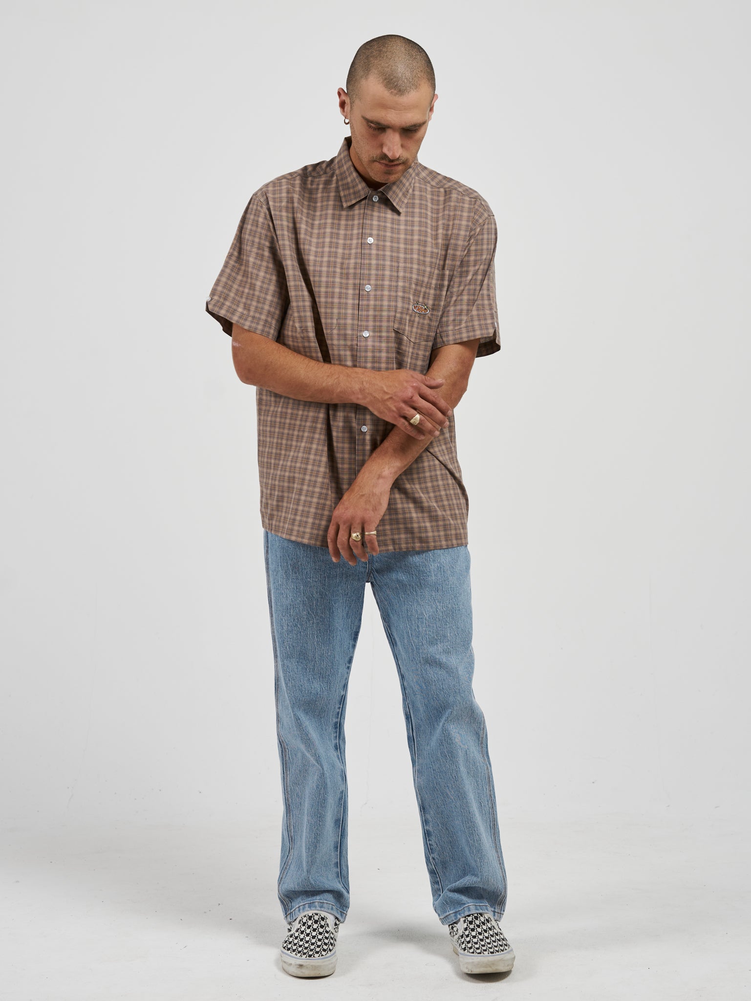 Badger Short Sleeve Shirt - Rain Drum