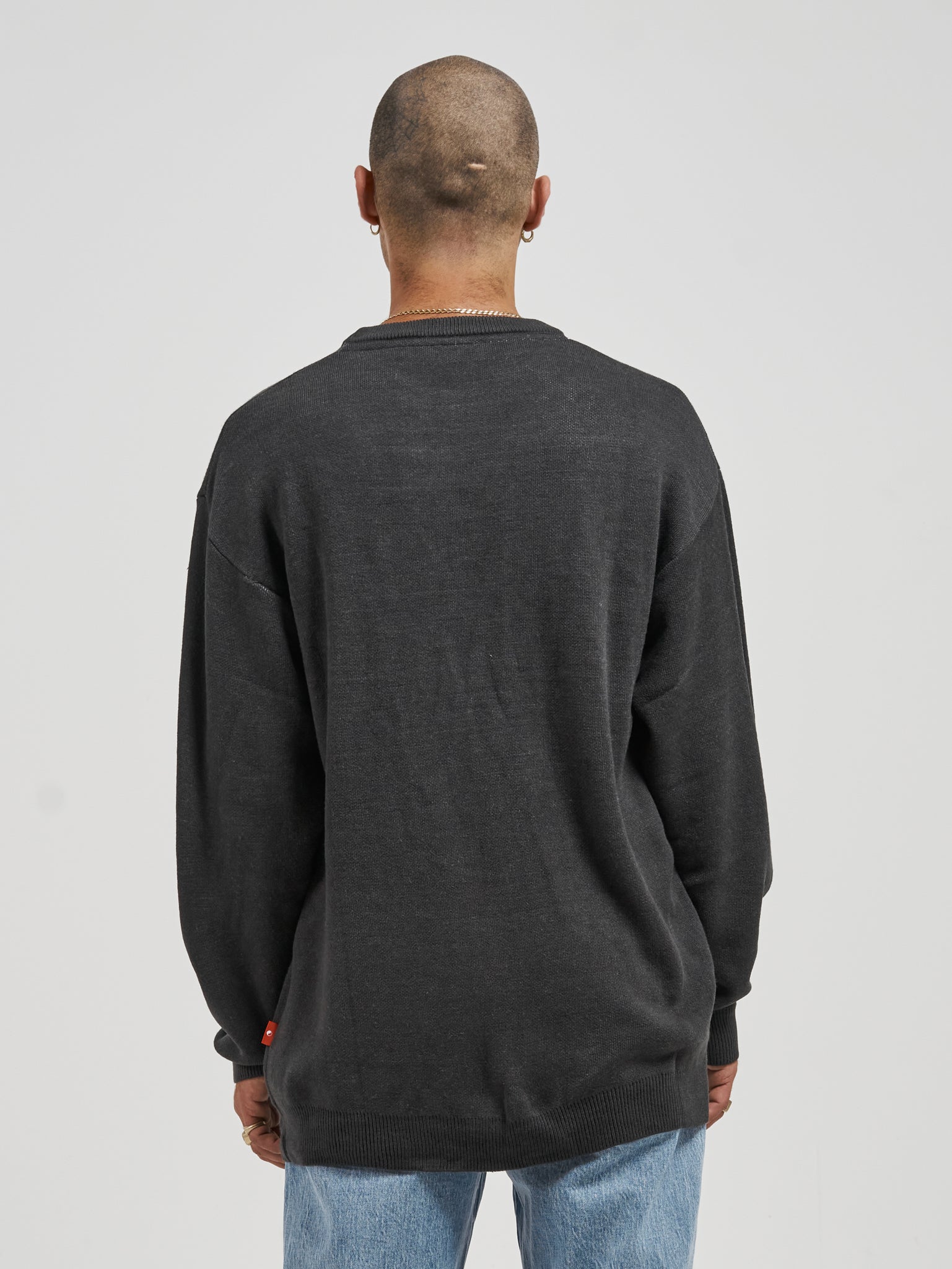 Shattered Crew Knit - Charcoal