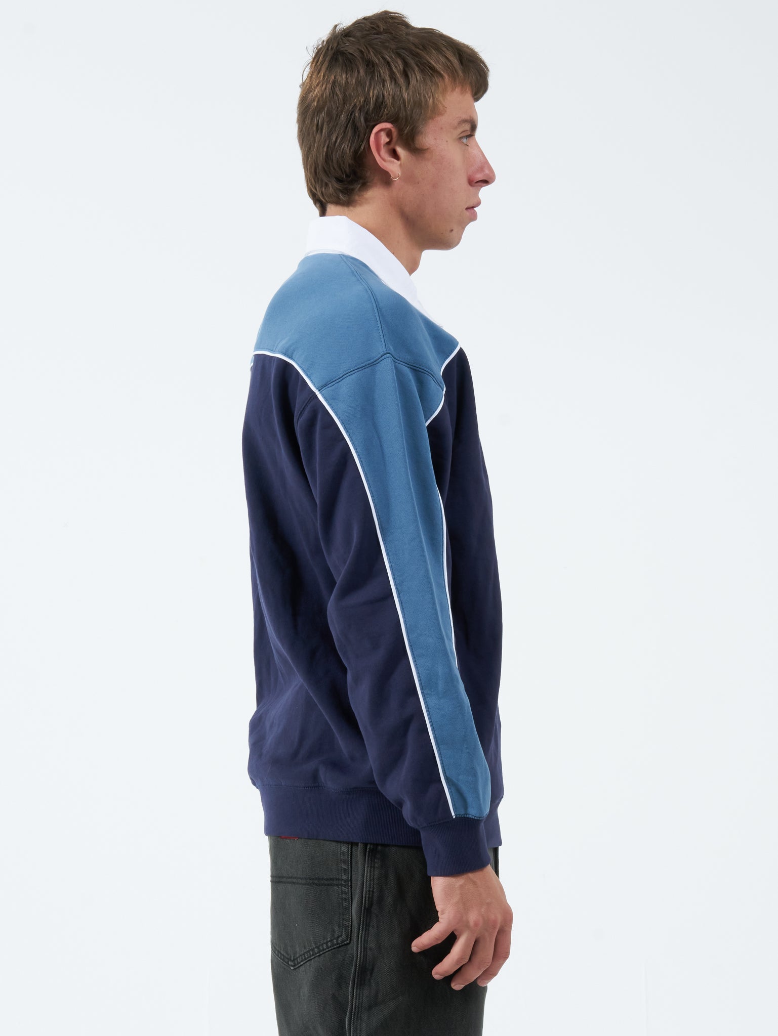 Tommy Gun Rugby Crew Fleece - Peacoat Blue