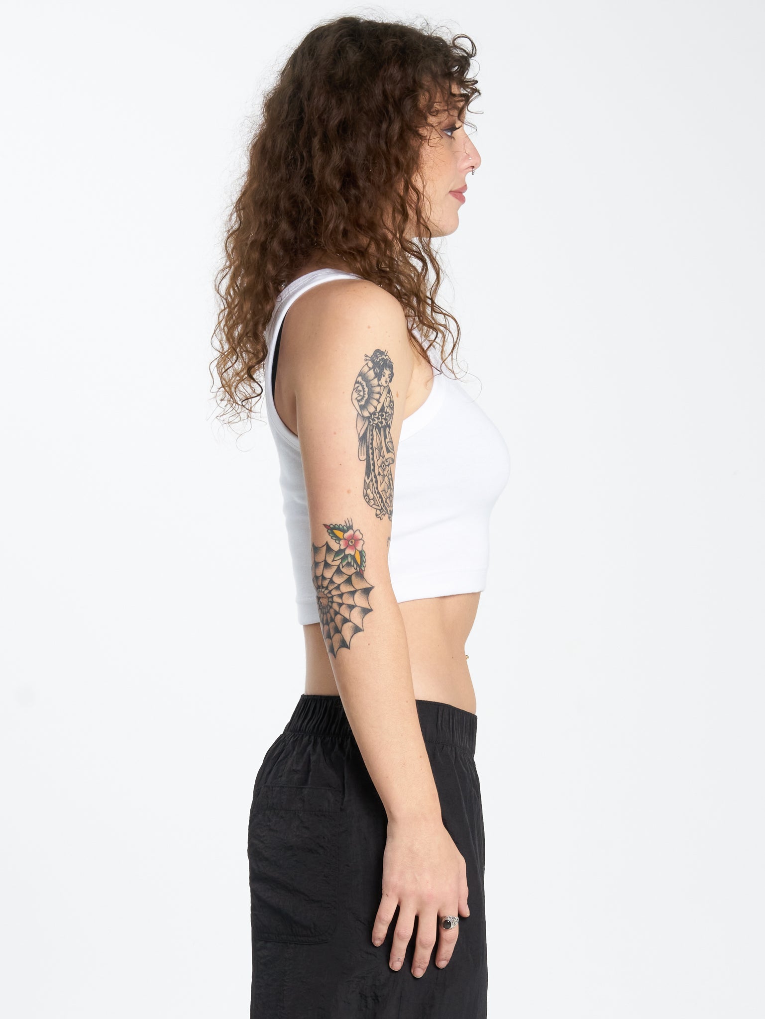 Purgatory Crop Sport Tank - White