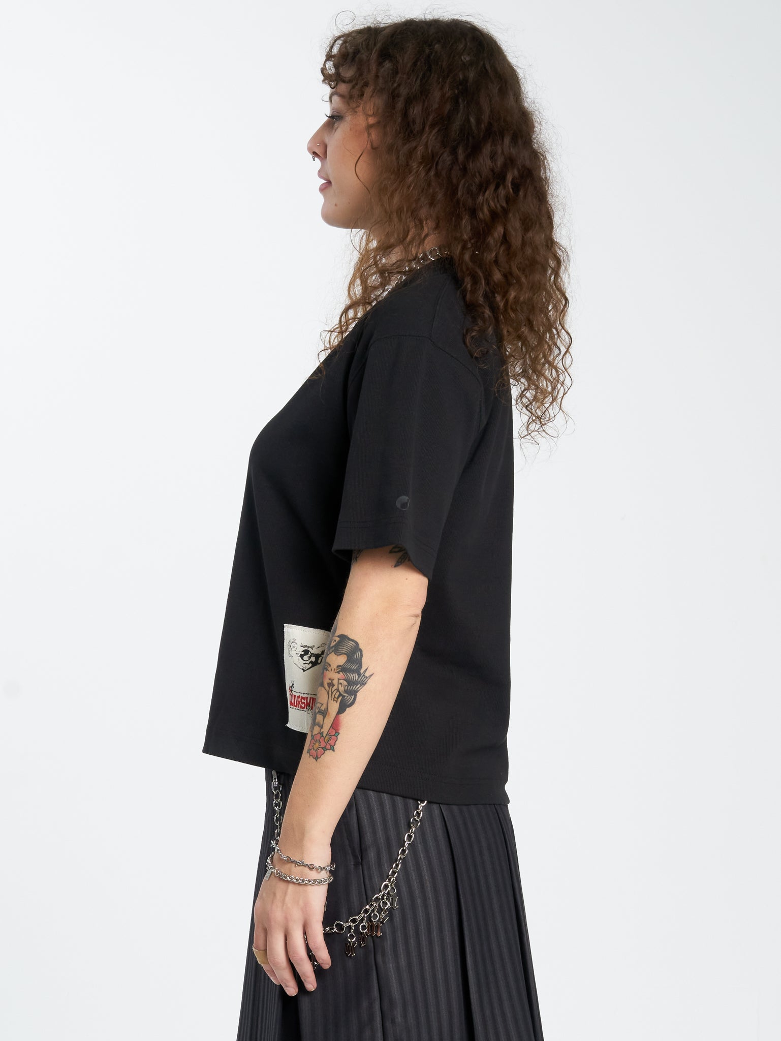 Purgatory Rib Regular Fit Tee - Black