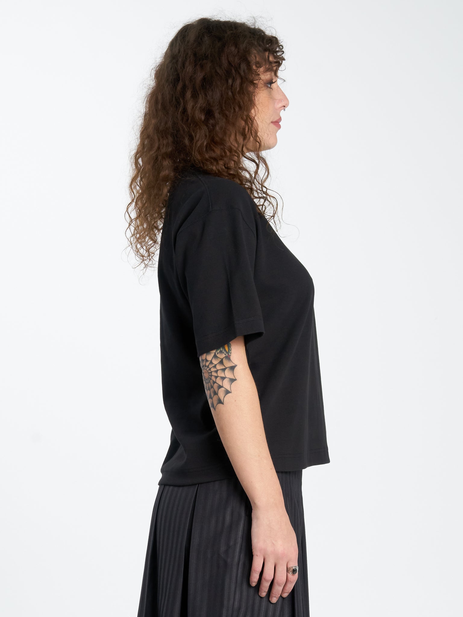 Purgatory Rib Regular Fit Tee - Black