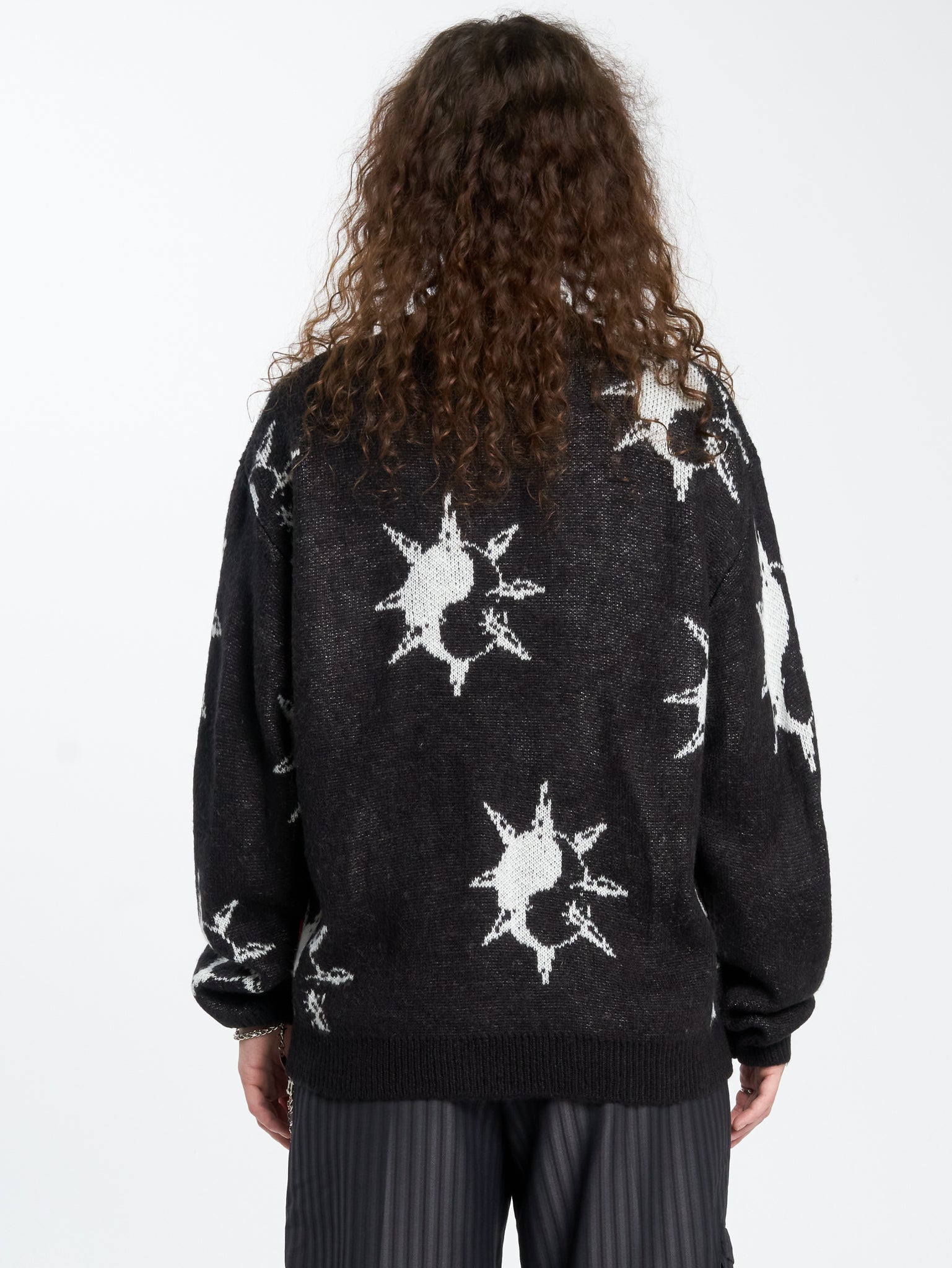 Destino Box Fit Crew Knit - Black
