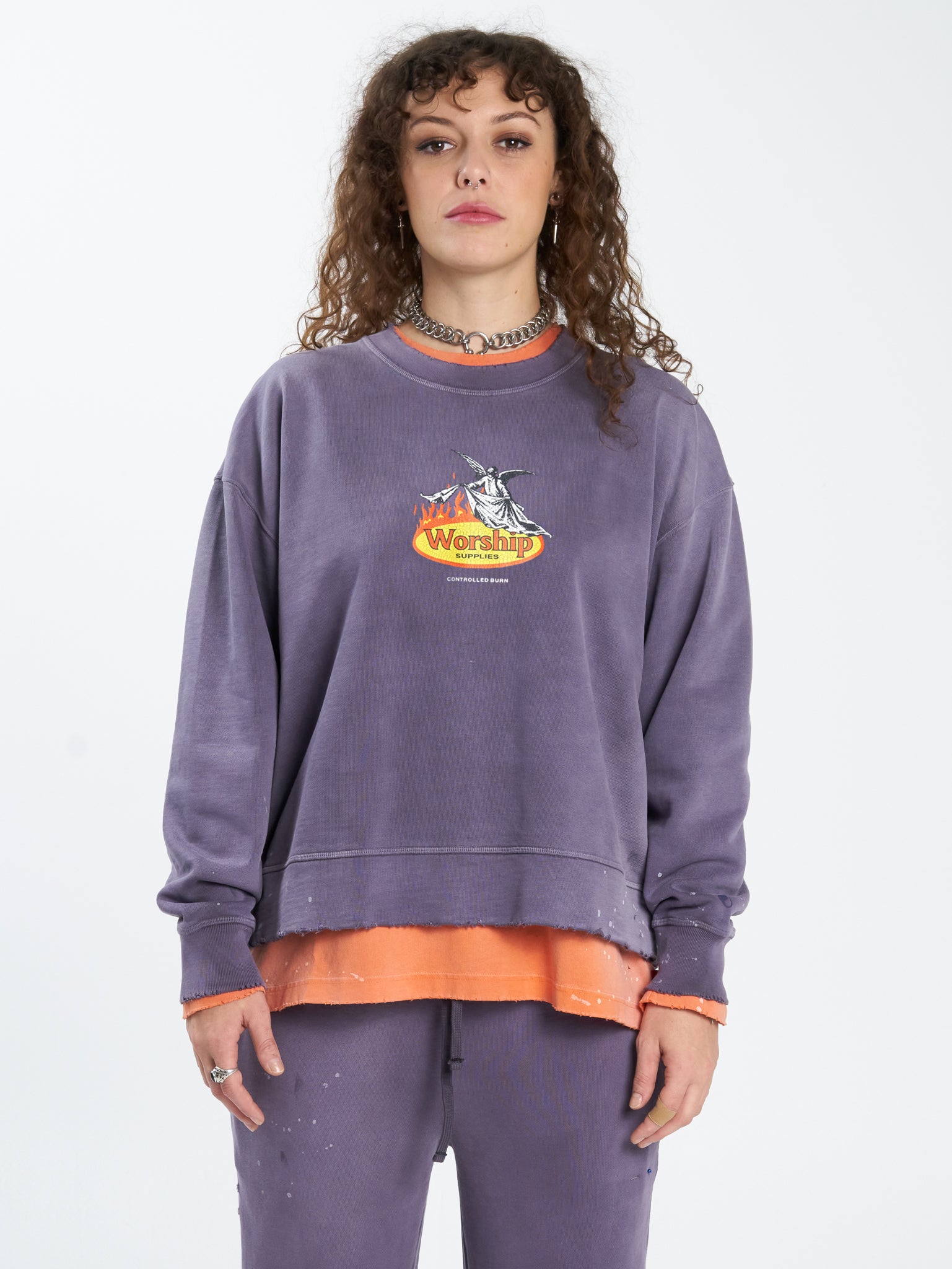 Controlled Burn Box Fit Crew - Graystone