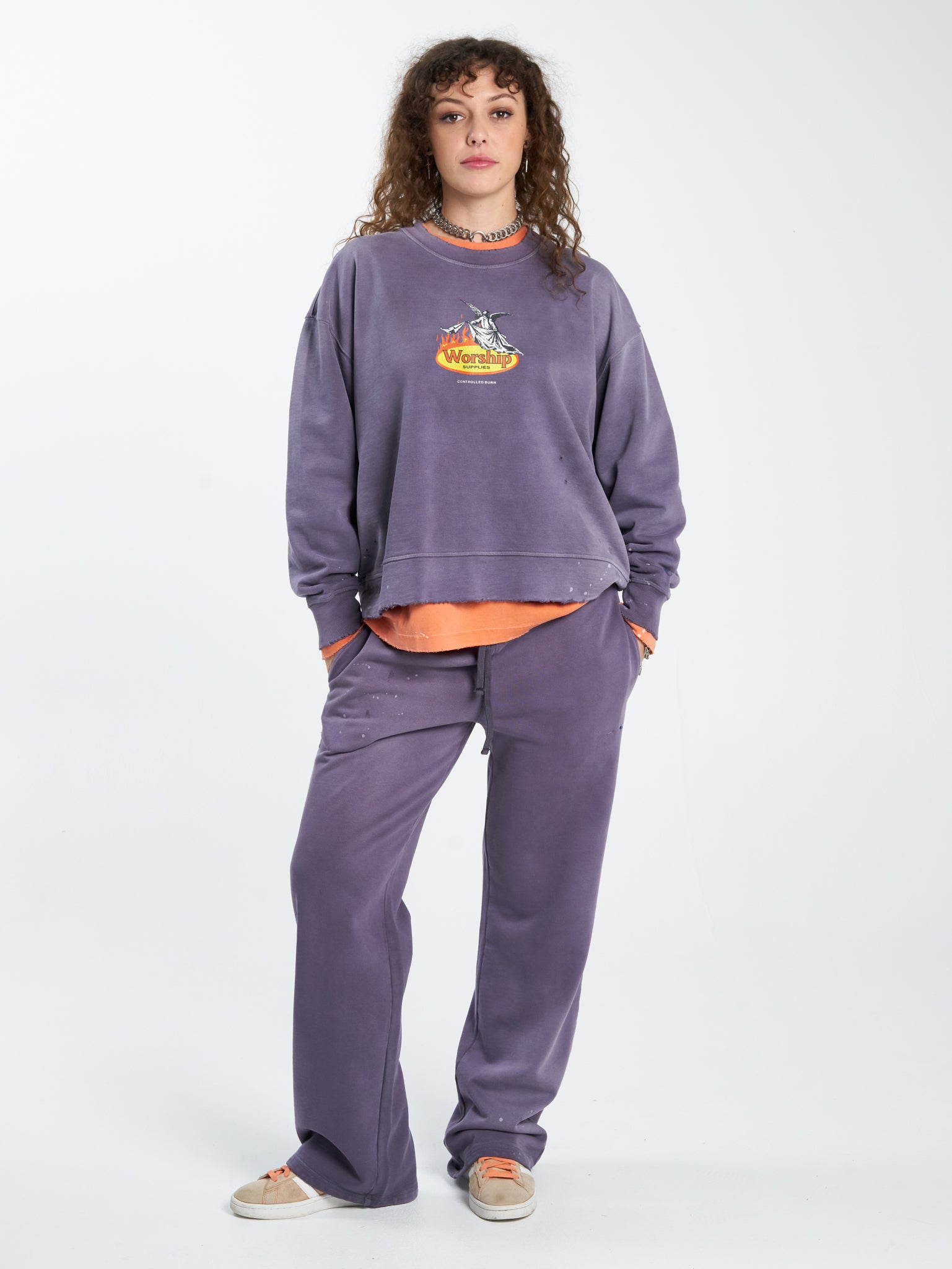 Controlled Burn Box Fit Crew - Graystone