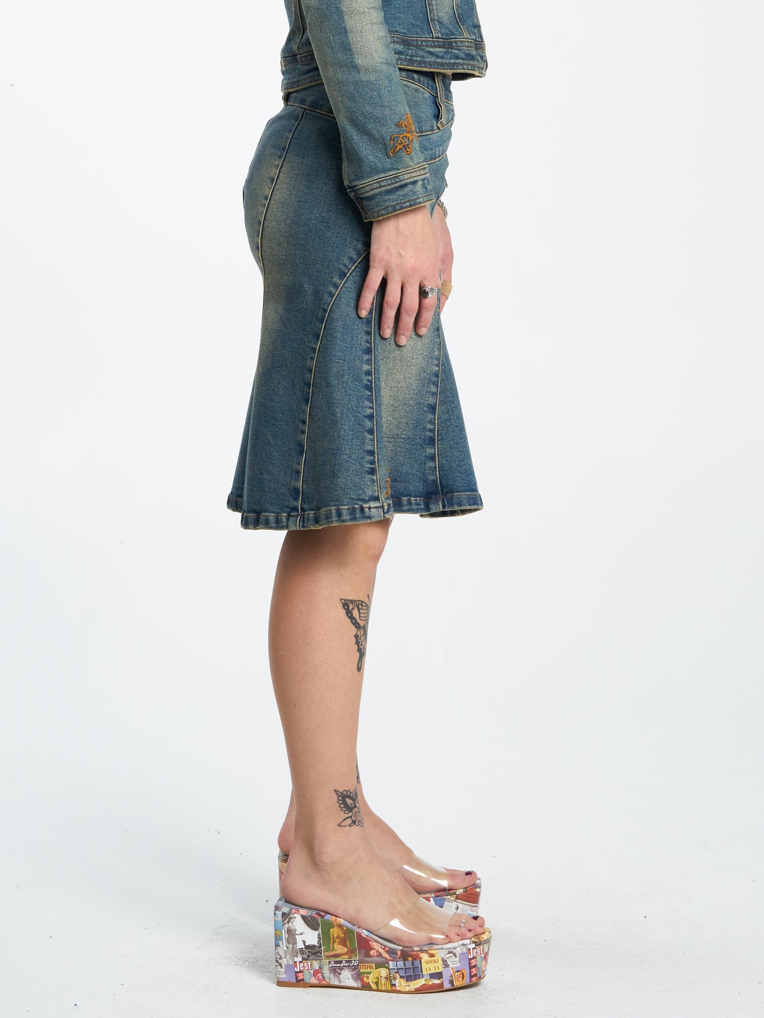 Wayland Panelled Midi Skirt - Down in the Dirt