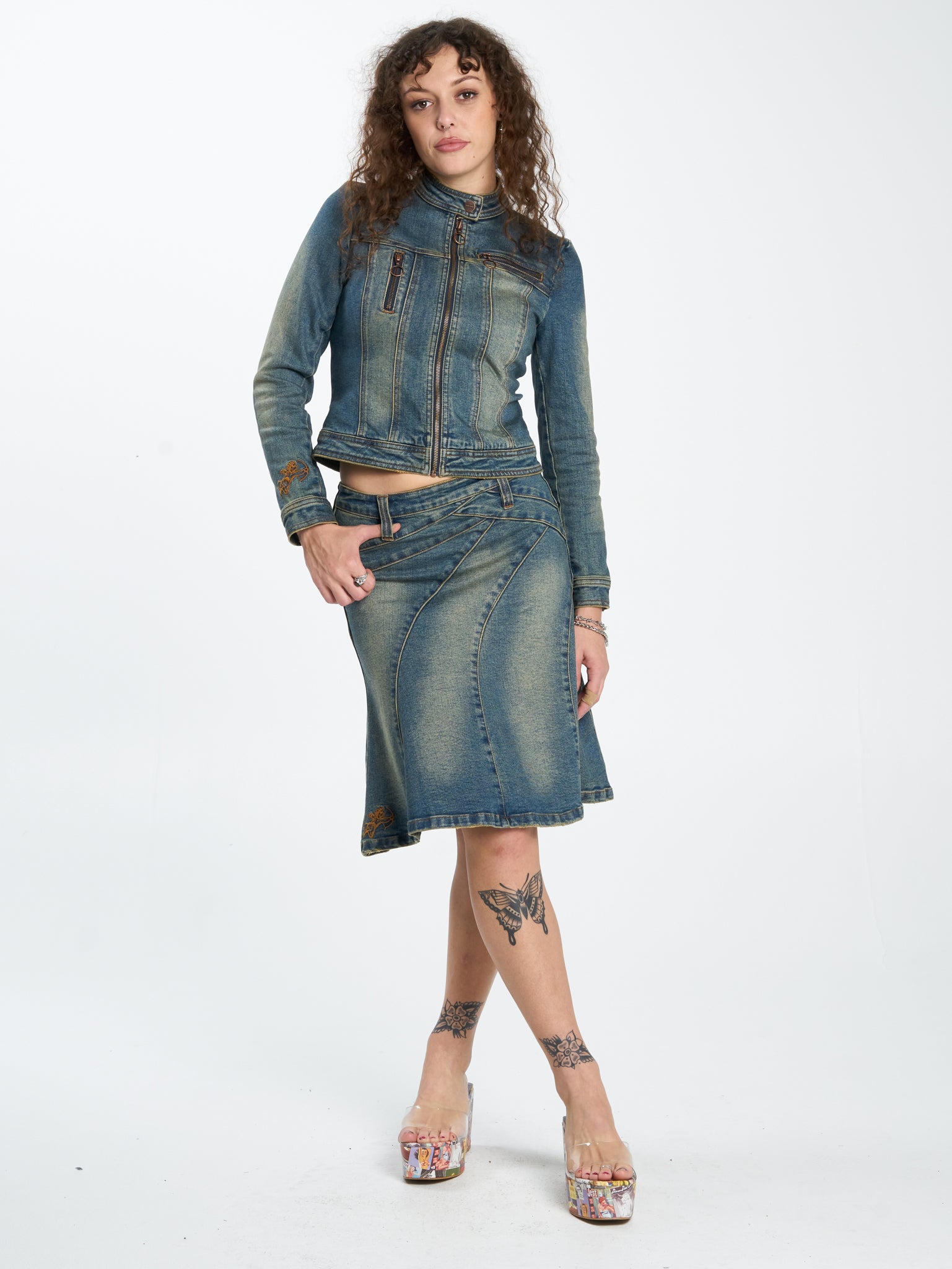 Wayland Panelled Midi Skirt - Down in the Dirt