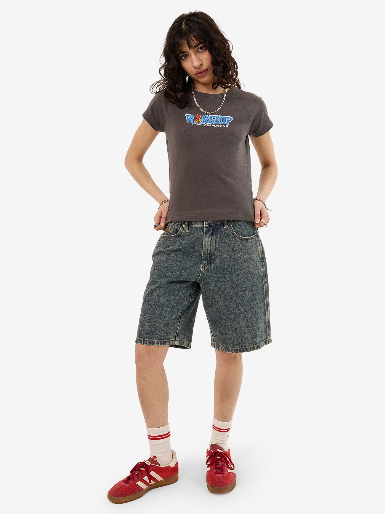 Be Cool Y2K Raglan Tee - Worn Black 4