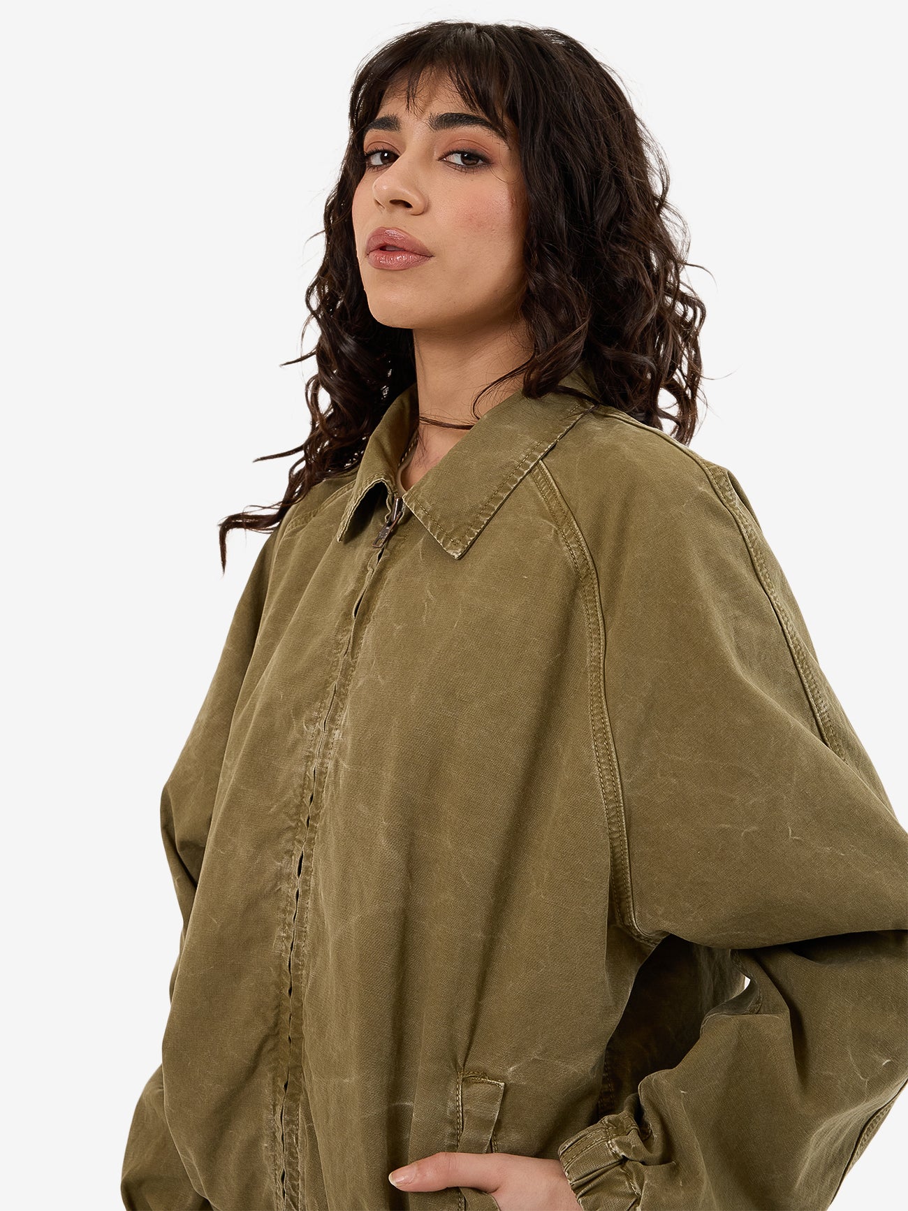 Drizzler Jacket - Khaki Oil Wash 4