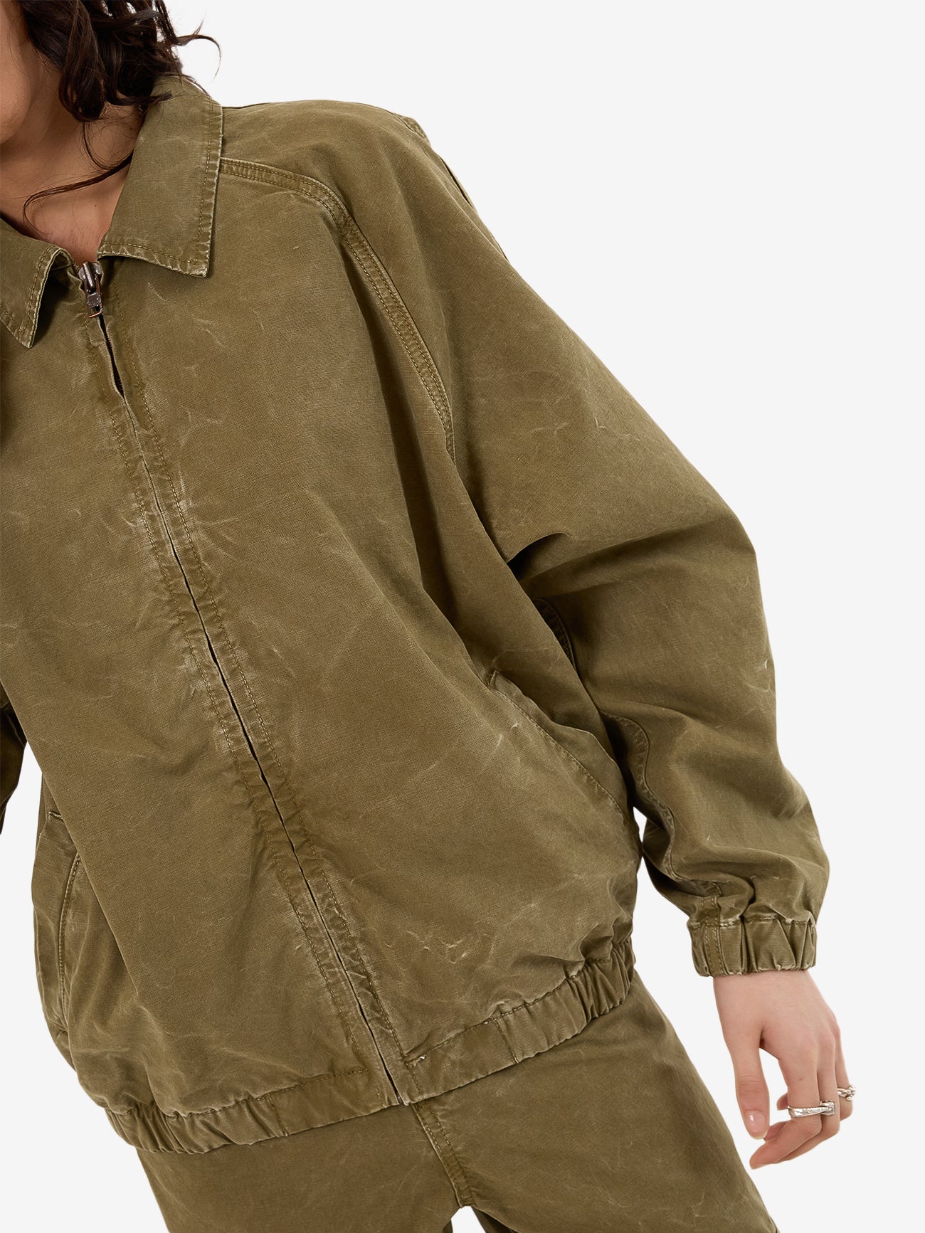 Drizzler Jacket - Khaki Oil Wash 4
