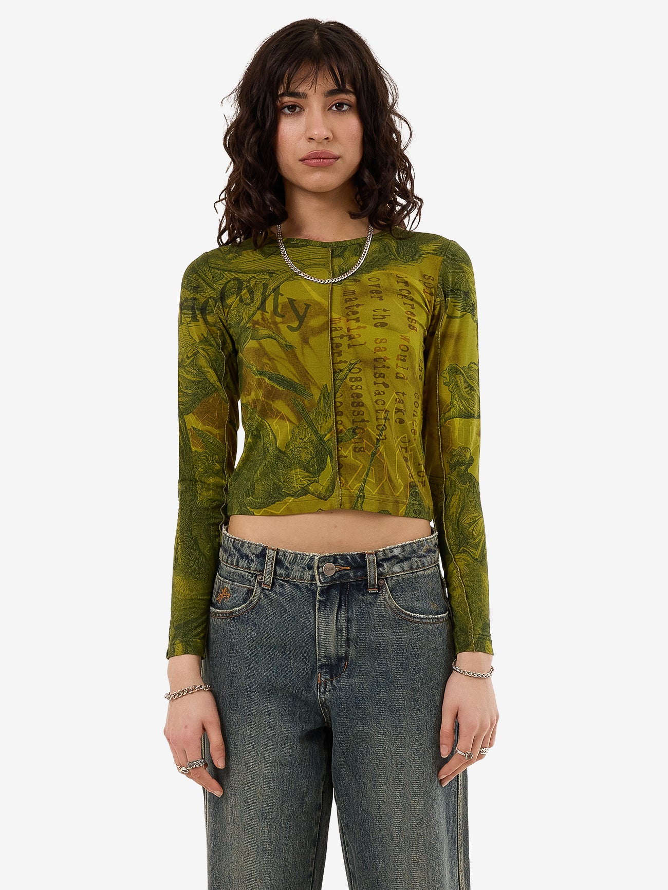 At Peace Long Sleeve Top - Guacamole 4