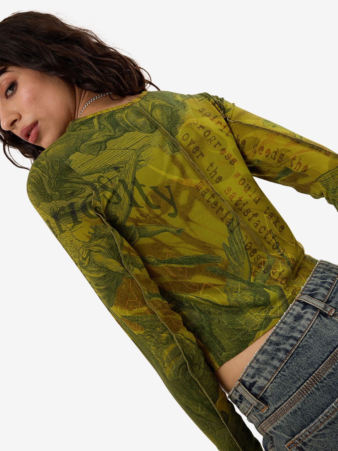 At Peace Long Sleeve Top - Guacamole 4