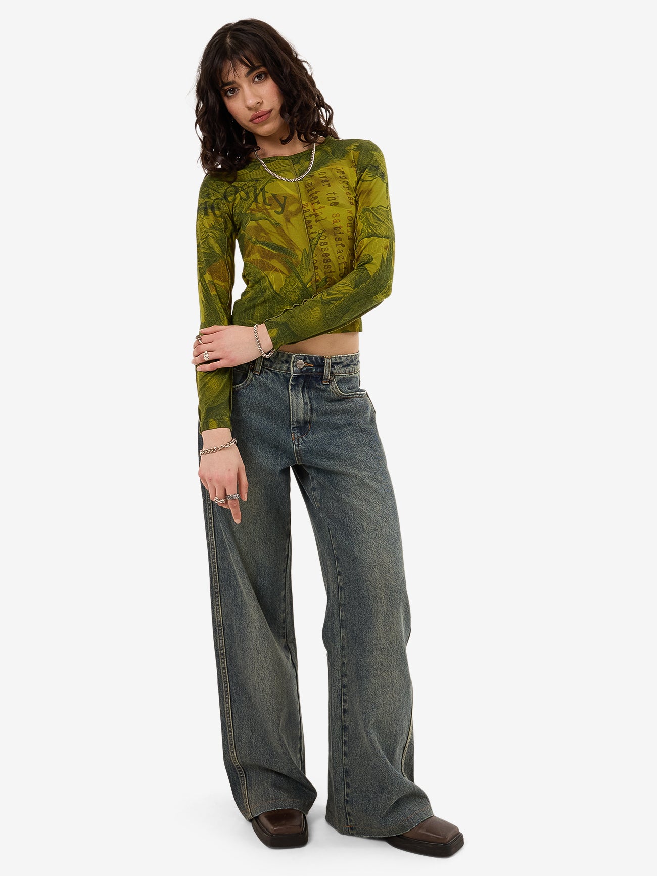 At Peace Long Sleeve Top - Guacamole 4