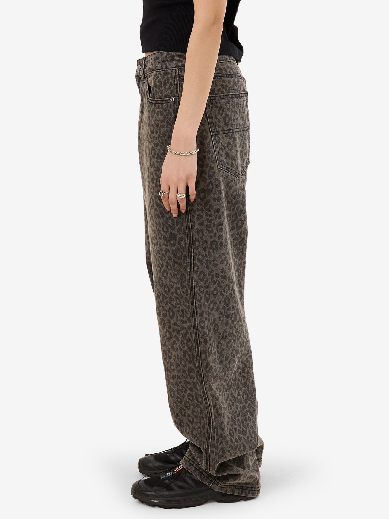 Night Prowler Big Baggy Carpenter Jean - Leopard Smoke 4