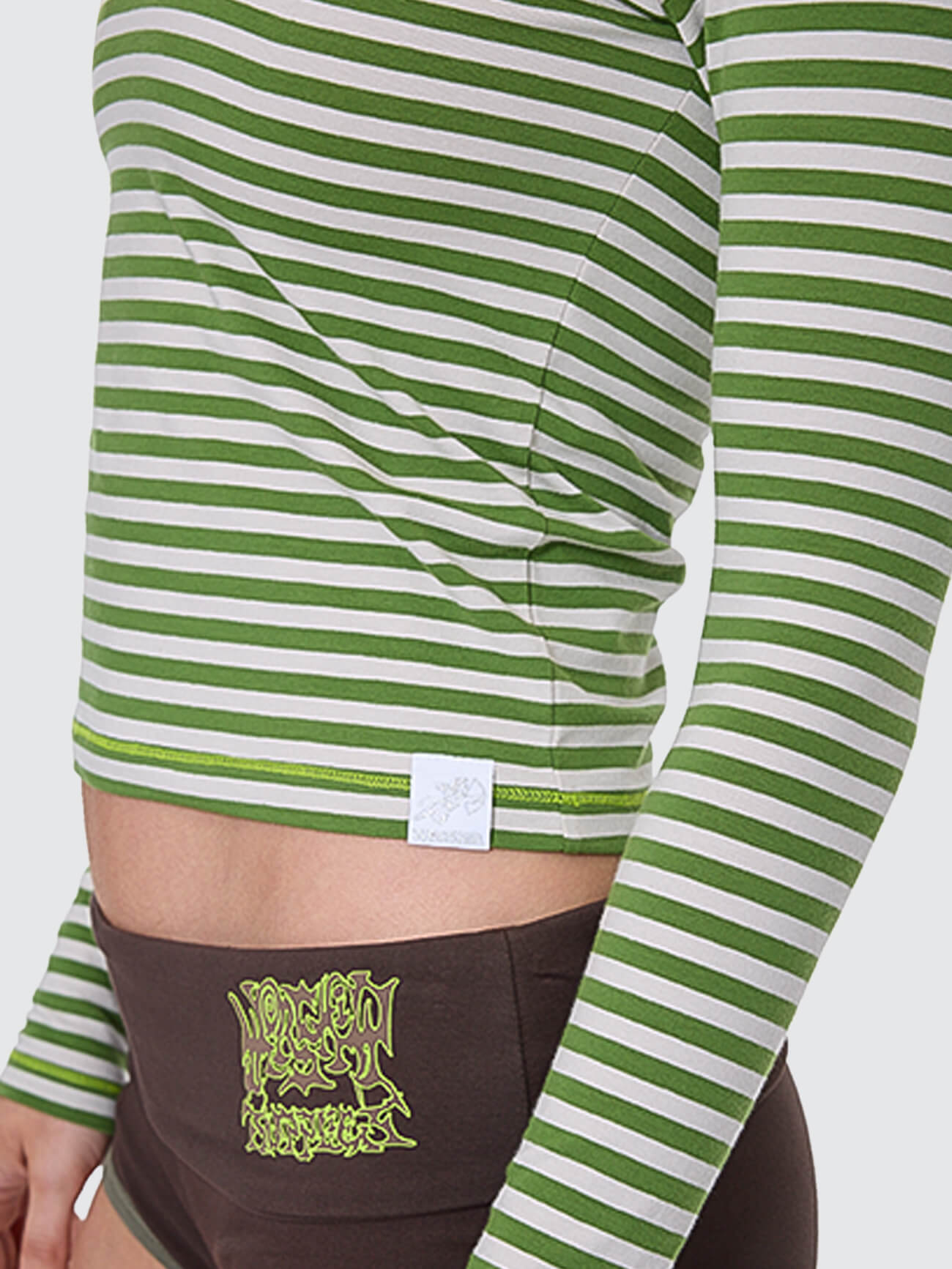 Trouble Stripe Long Sleeve Top - Lime Twist 4